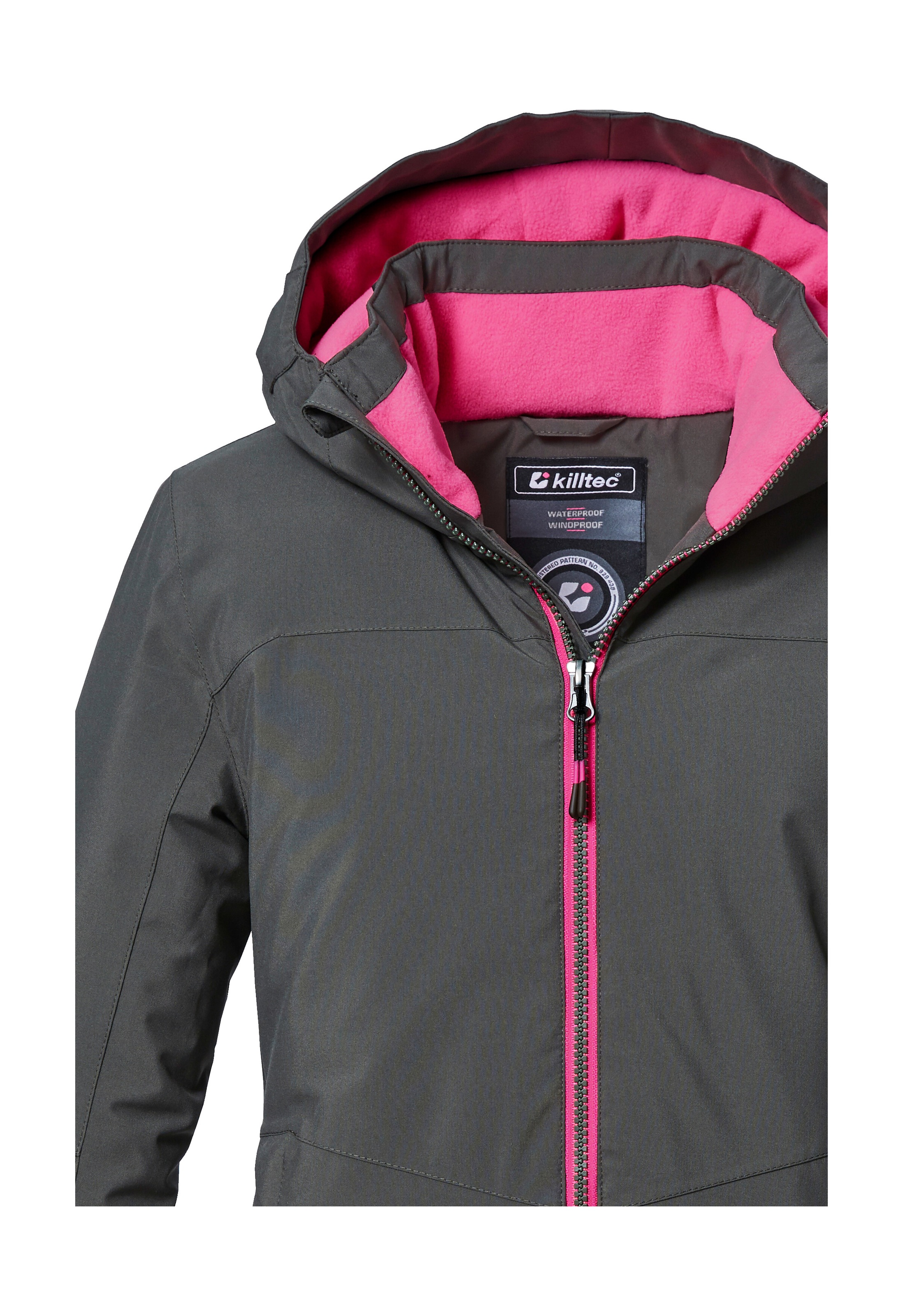 Thumbnail - Killtec Funktionsjacke "KOW 352 GRLS JCKT" Wasserdichte Mädchenjacke mit Kapuze, warmem Fleece und Kinnschutz