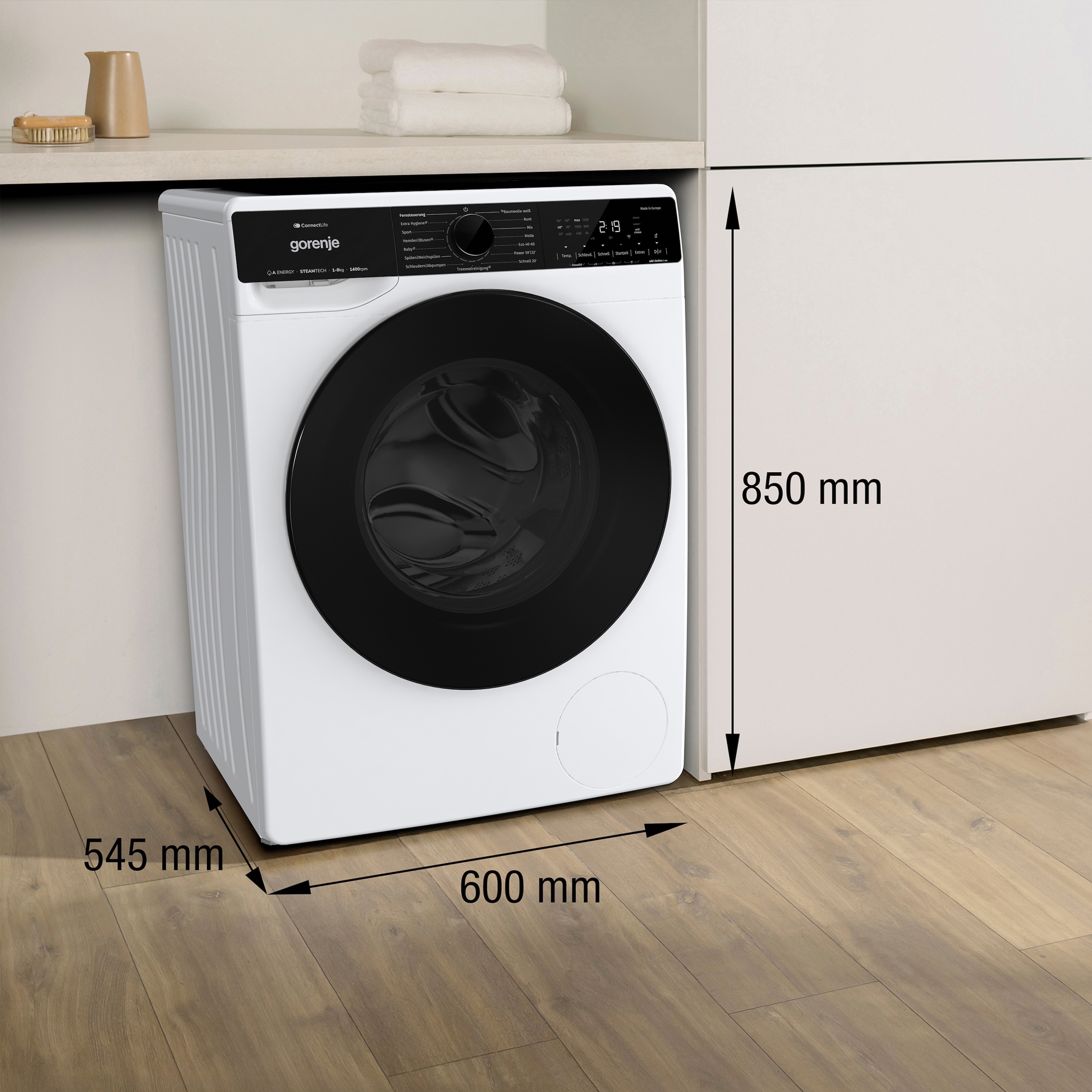 GORENJE Waschmaschine »WPNA84A2TS«, 8 kg, 1400 U/min, Energieklasse A-20%
