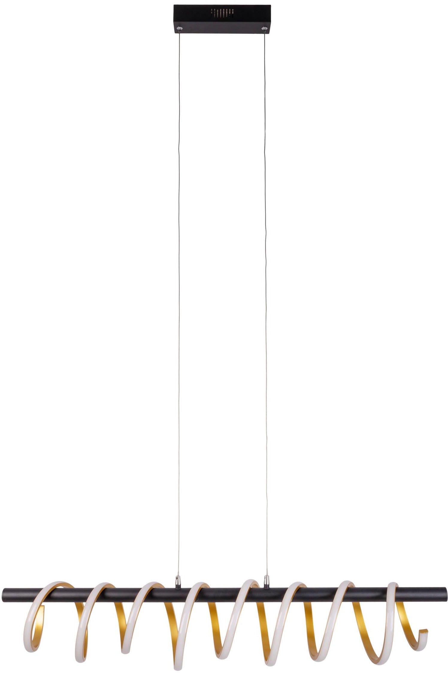 näve LED Pendelleuchte »Belleza«, 1 flammig, Leuchtmittel LED-Modul | LED fest integriert, Hängeleuchte warmweiß, 3-Stufen-dimmbar, 32W, L:100cm, goldfarben