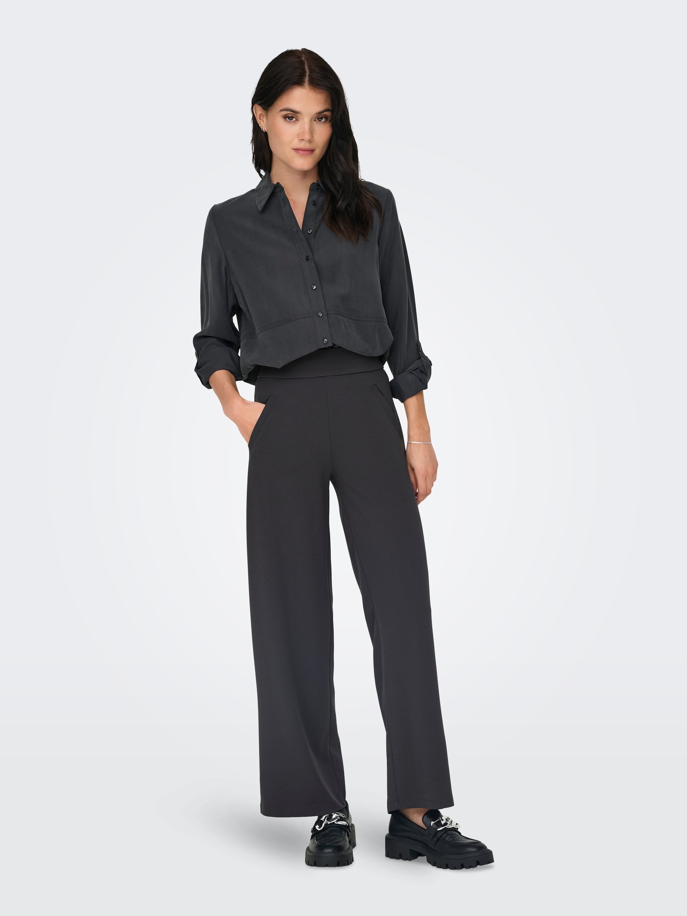 JDY Schlupfhose »JDYLOUISVILLE CATIA WIDE PANT JRS NOOS«, Sommerhose, hinten mit elastischem Bündchen