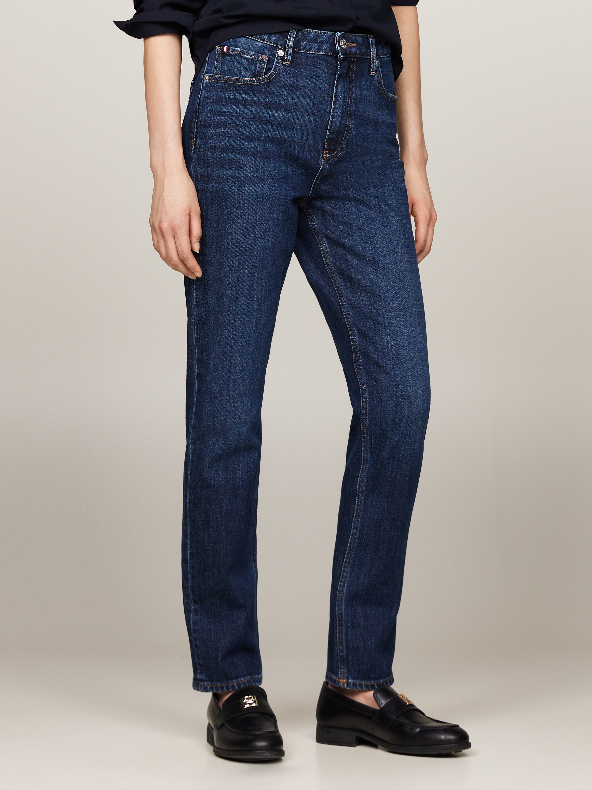 Tommy Hilfiger Slim-fit-Jeans "SLIM CIGARETTE HW A DARK BLUE", mit Tommy Hi günstig online kaufen