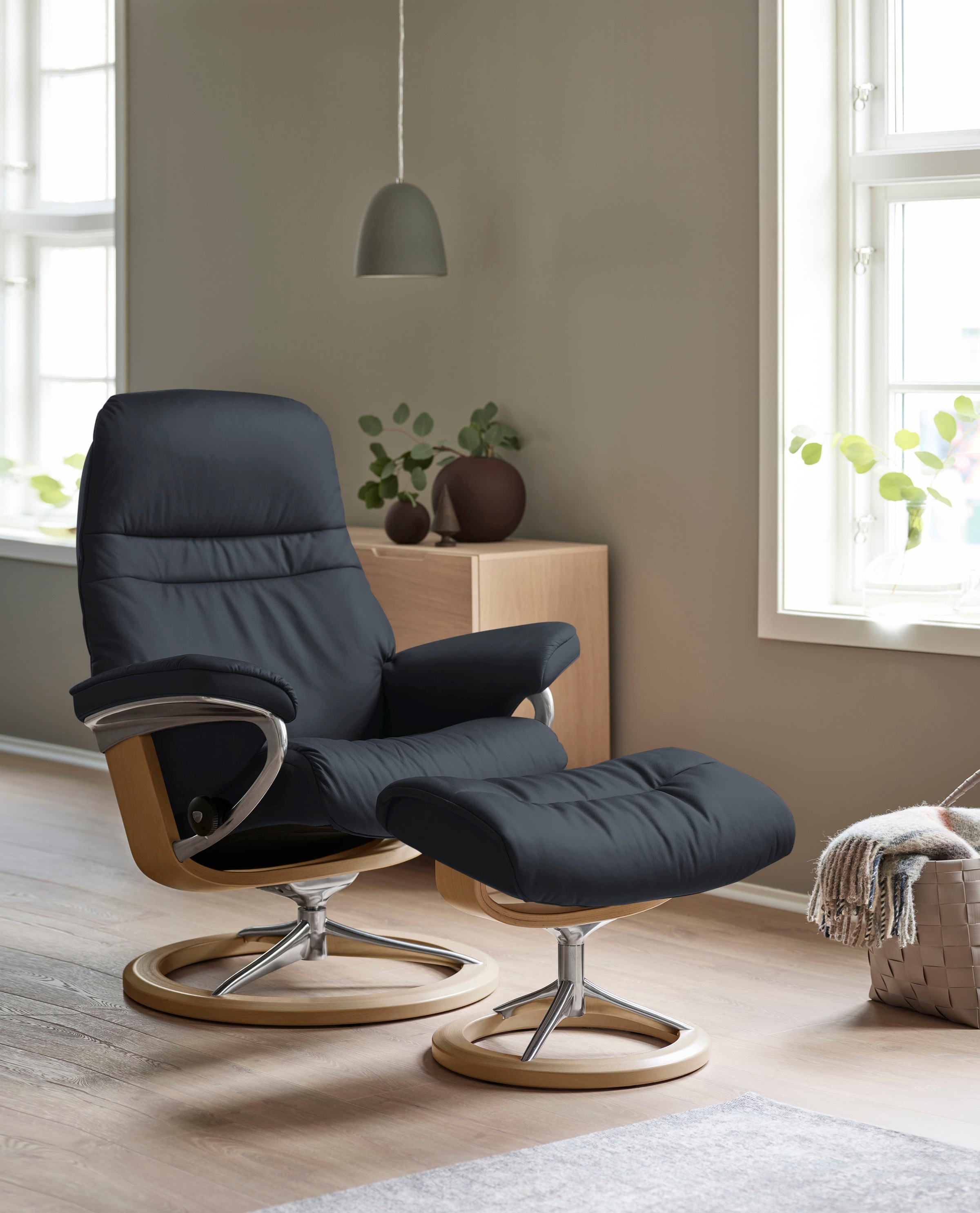 Stressless "Sunrise" mit Signature Base, Größe M, Gestell Eiche, in 2 Bezug günstig online kaufen
