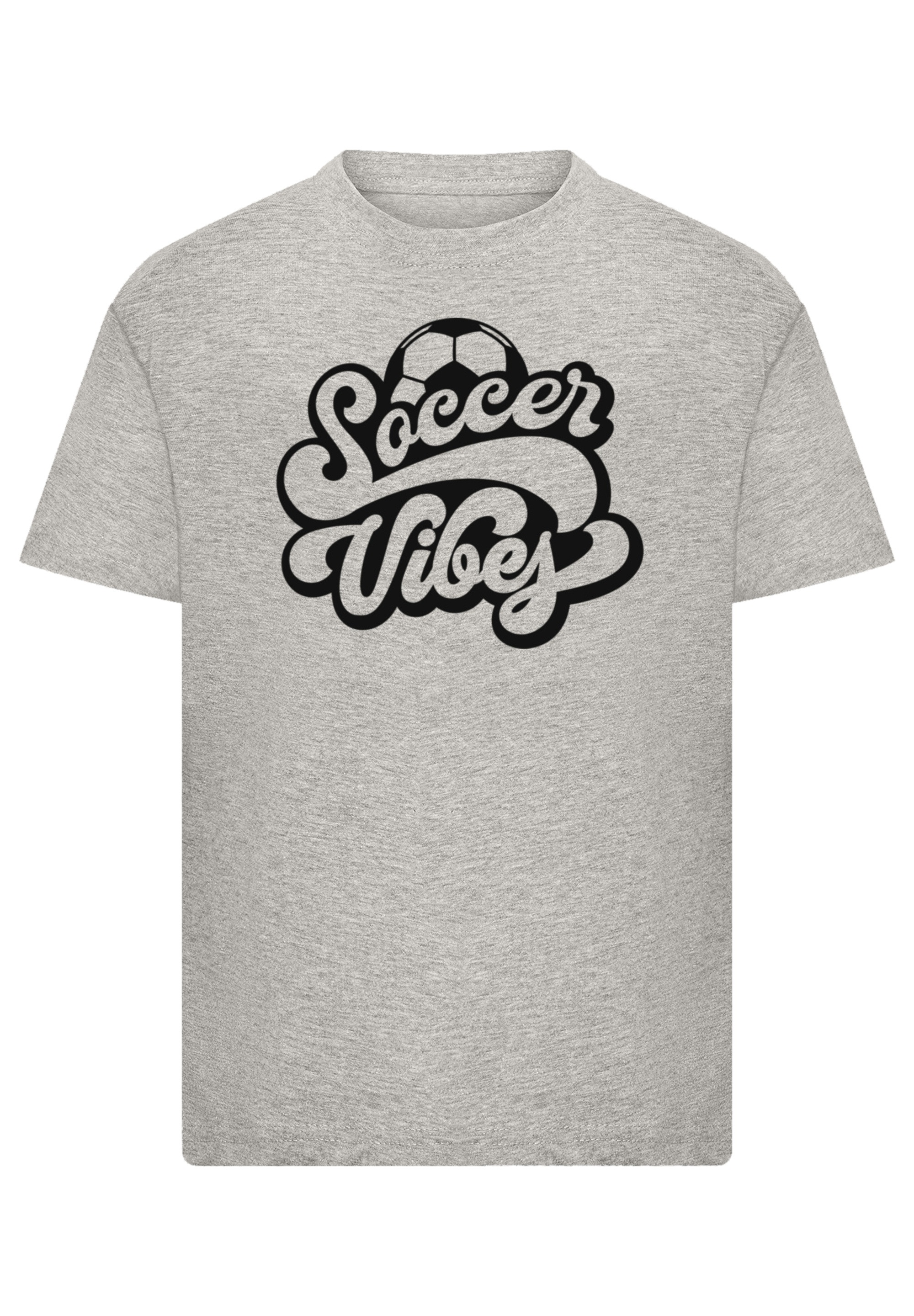F4NT4STIC T-Shirt »Soccer Vibes Typography Sporty Graphic« Premium Qualität