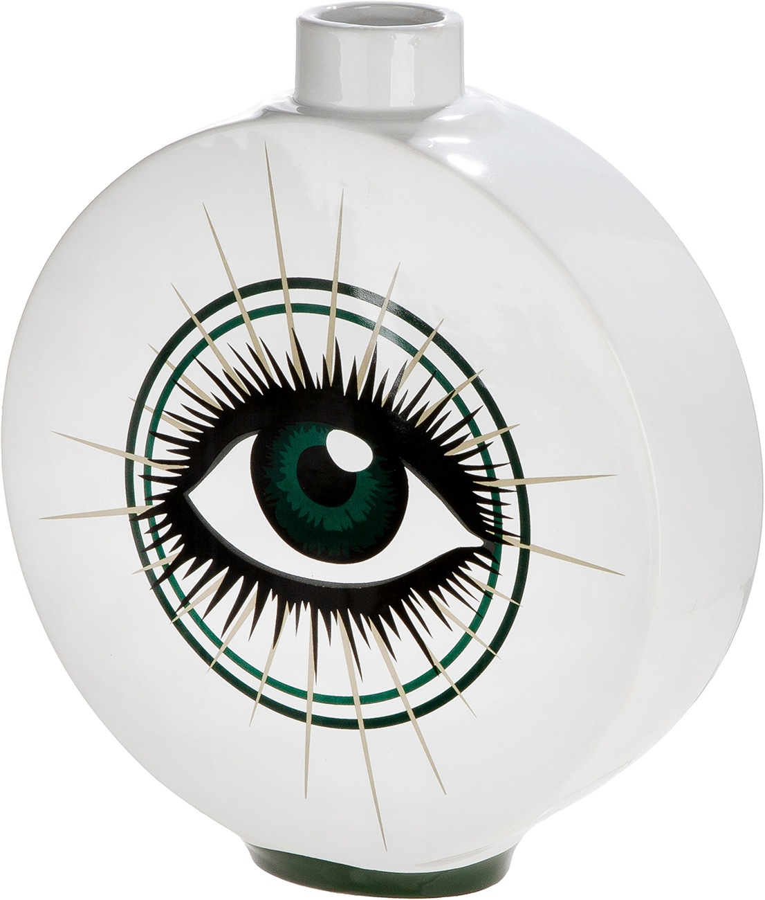 GILDE Tischvase "Deckelvase rund Magic Eye" Deckelvase, Magic Eye, Musterdesign, Aufbewahrung, modern