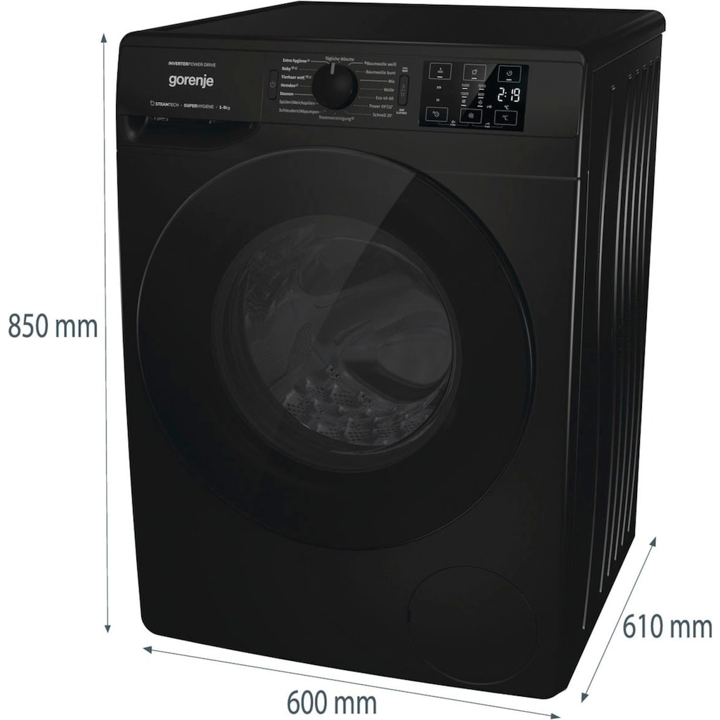 GORENJE Waschmaschine »WNFHEI 94 ADPSB«, WNFHEI 94 ADPSB, 9 kg, 1400 U/min