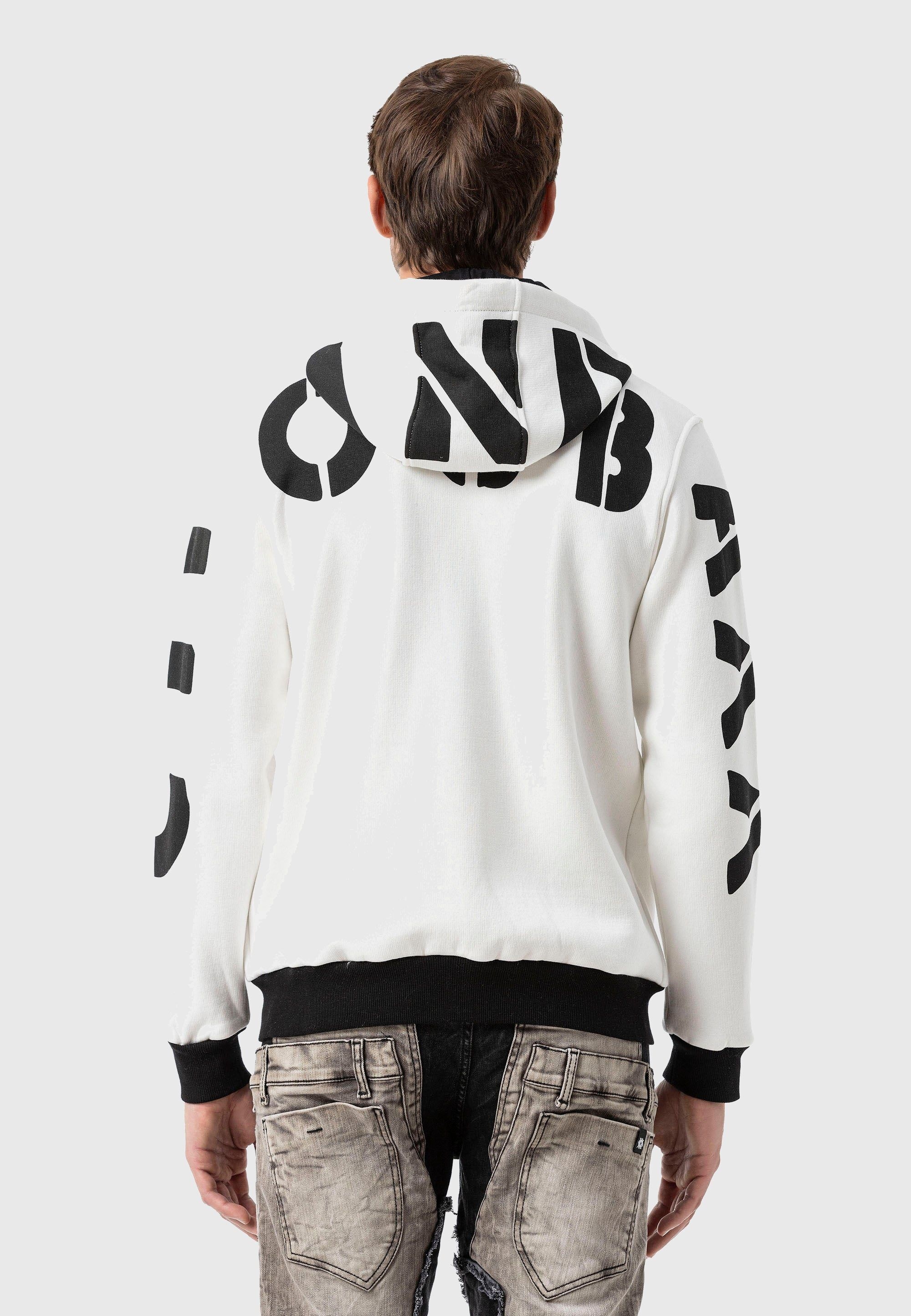 Cipo & Baxx Strickjacke »Cipo & Baxx Sweatjacken« mit Ärmel- und Rückenprint