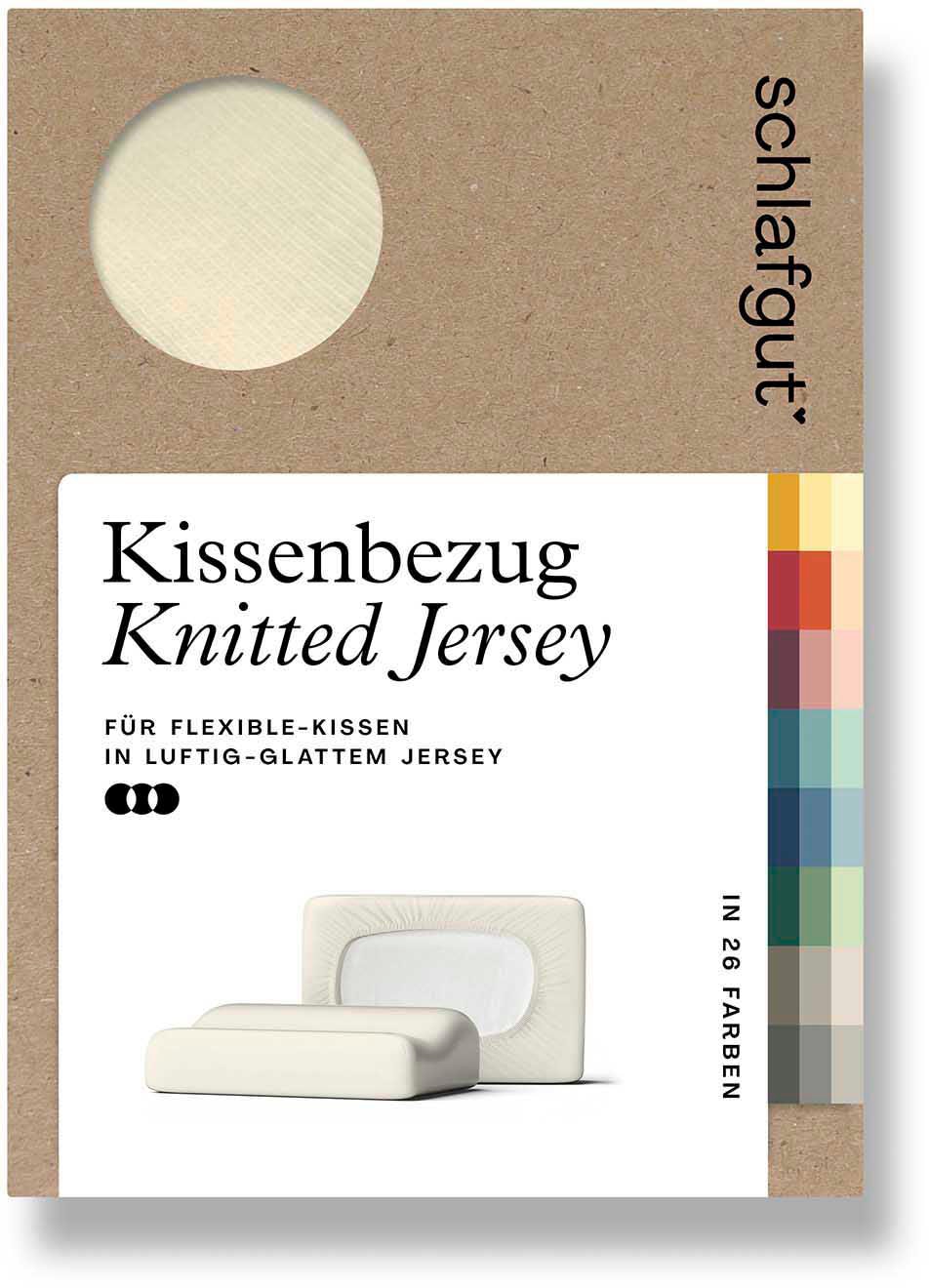 Schlafgut Kissenbezug "Pure flexibler Kissenbezug für Nackenstützkissen" Bio-Baumwolle mit Elasthan, mit Gummizug, bügelfrei