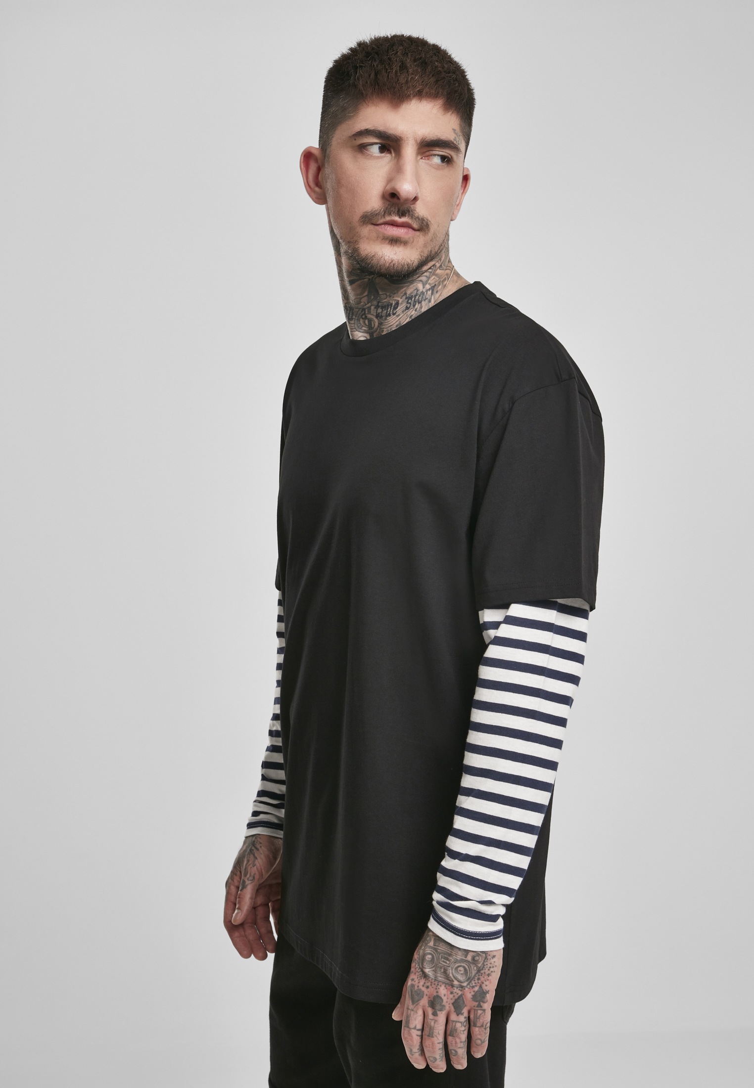 tlg.) ▷ Tee«, BAUR T-Shirt | CLASSICS »Herren URBAN Double Oversized Layer Striped (1 bestellen LS