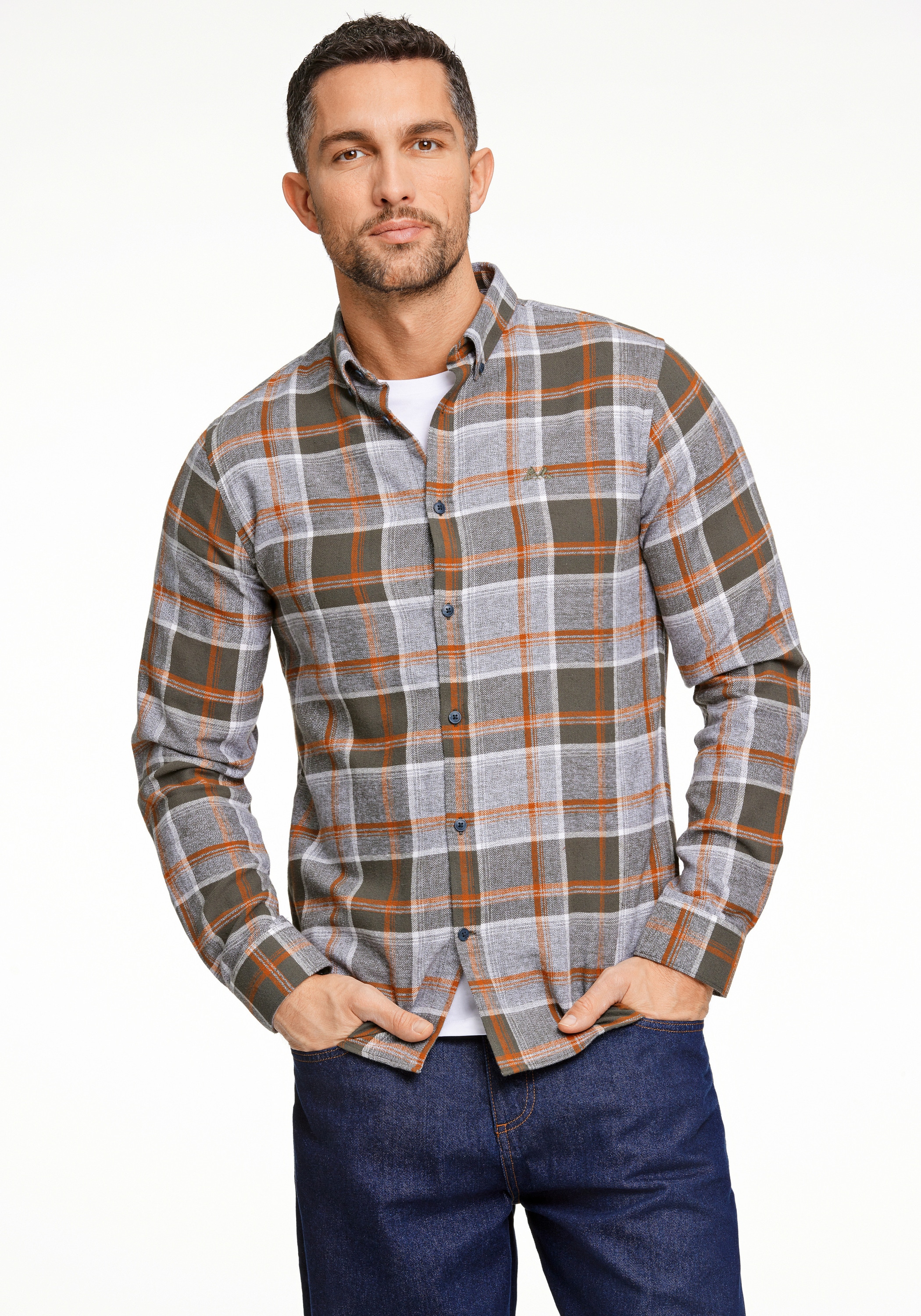 LINDBERGH Flanellhemd "Freizeithemd Relaxed Fit" günstig online kaufen