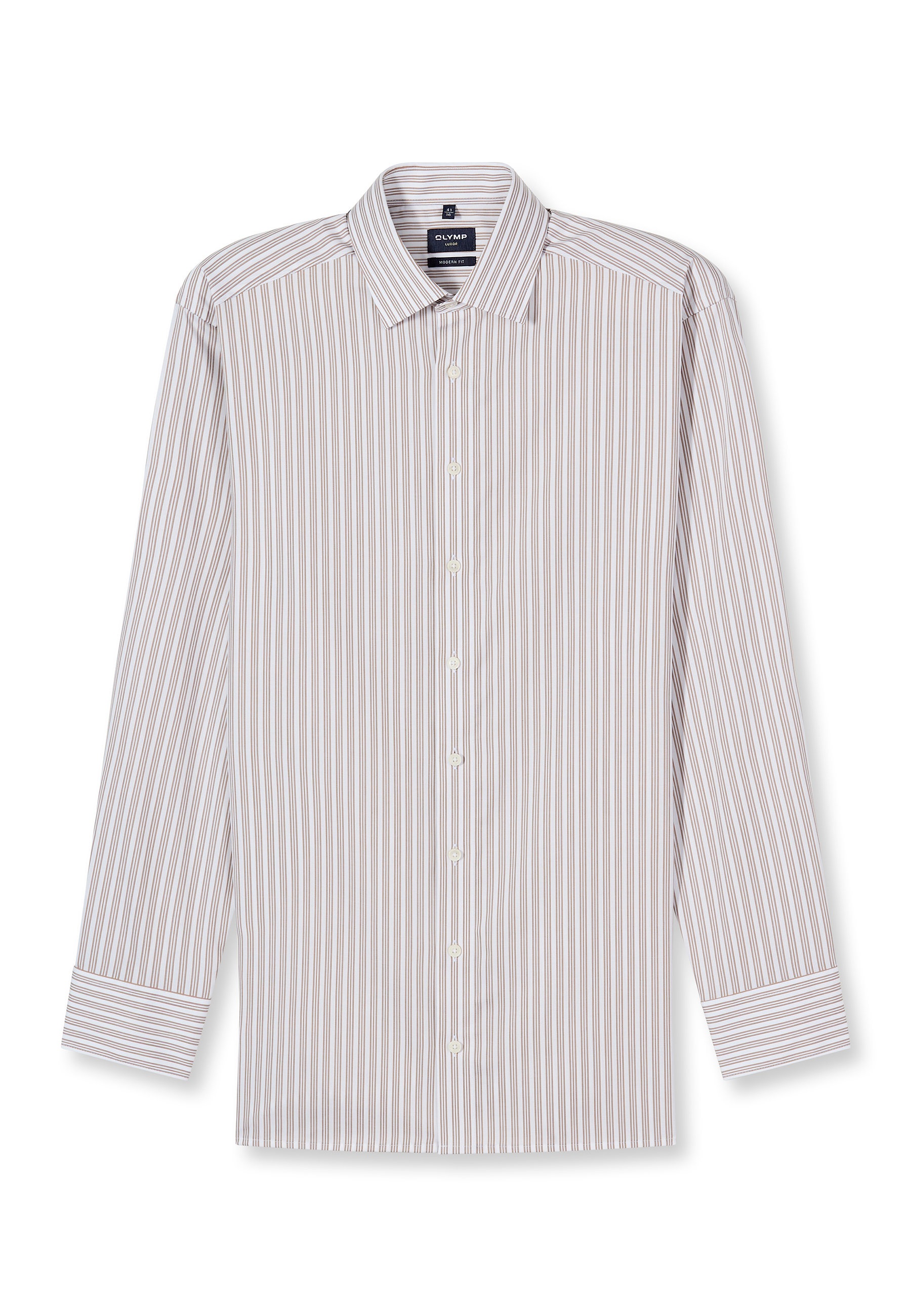 OLYMP Jungen Businesshemd "OLYMP Luxor, modern fit, New Kent"nougat, Gr. 40, 100% Baumwolle, Hemden