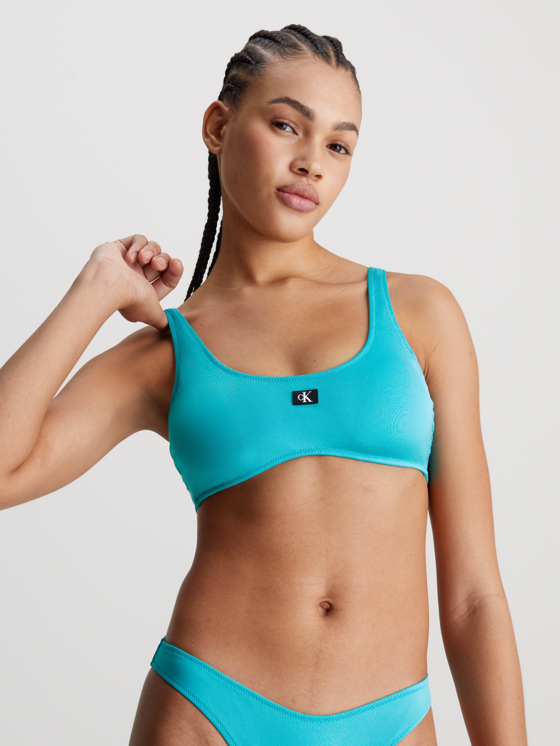 Calvin Klein Swimwear Bandeau-Bikini-Top "BRALETTE-RP", mit Logodruck auf der Brust