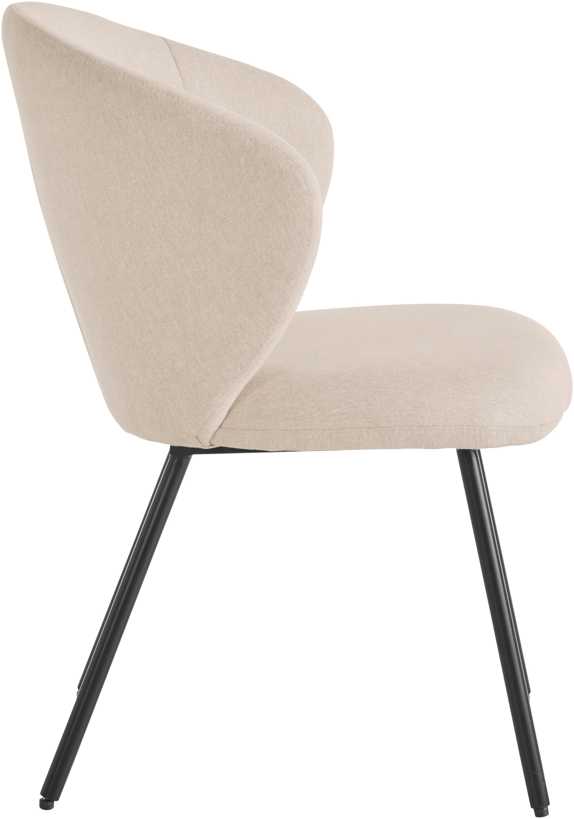 LeGer Home by Lena Gercke Esszimmerstuhl »Galilea«, (Set), 2 St., Struktur (100% Polyester), mit elegantem Strukturstoffbezug und stabilem Metallfuß