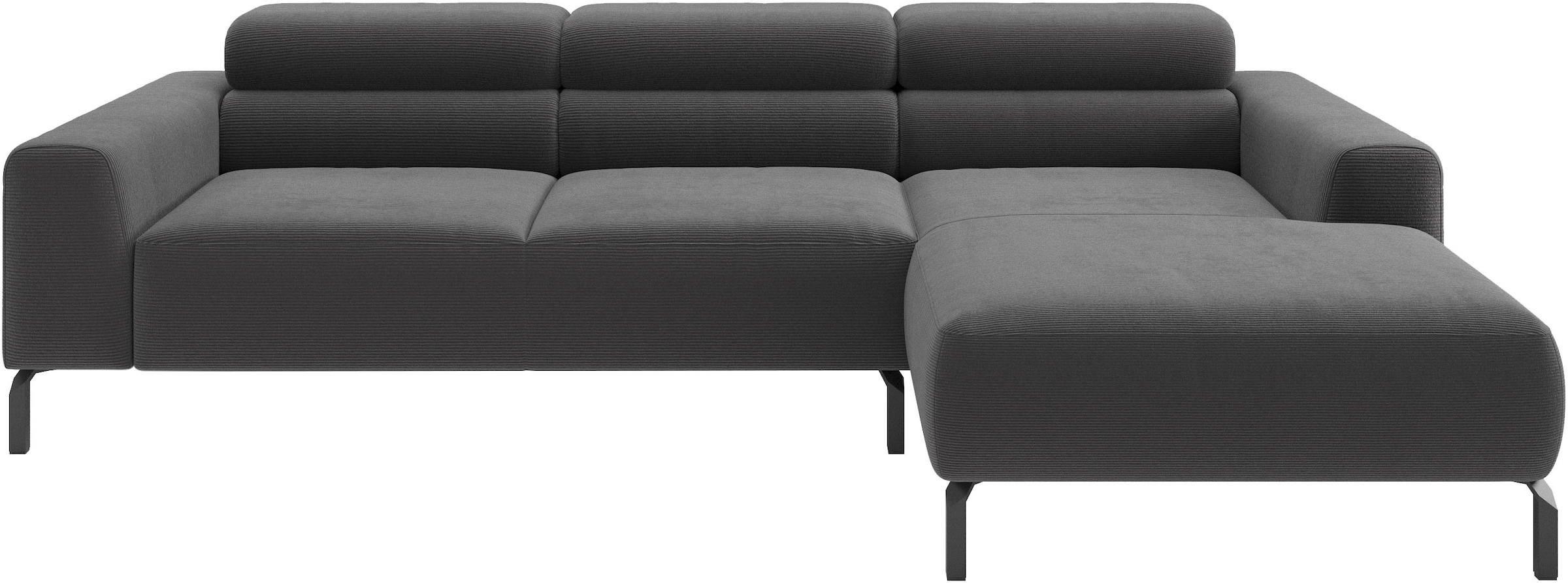 Home affaire Ecksofa "Ecksofa, L-Form, incl. Kopfteilverstellung, Breite 258 cm" wahlweise elektrische Sitztiefenverstellung