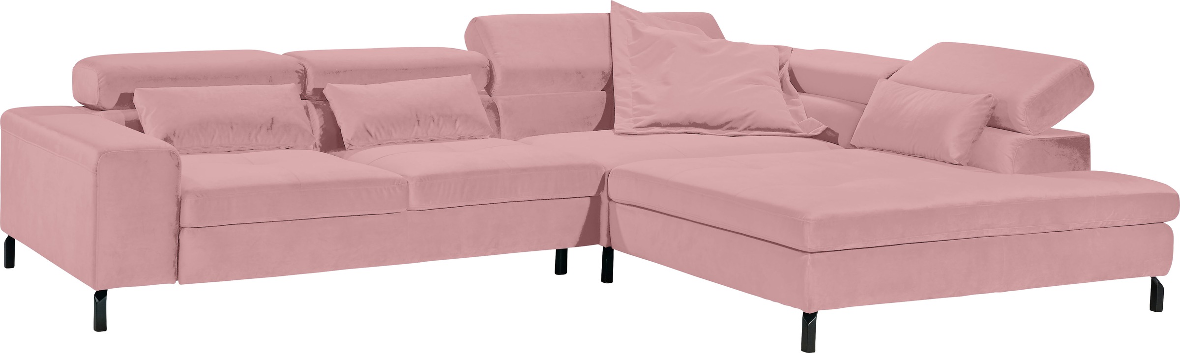 GALLERY M branded by Musterring Ecksofa »Felicia Due L-Form«, Wahlweise mit Sitzvorzug, inkl. Kopfteilverstellung, Sitzhöhe 40 cm