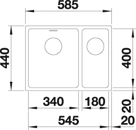 Blanco Küchenspüle »ANDANO 340/180-U«