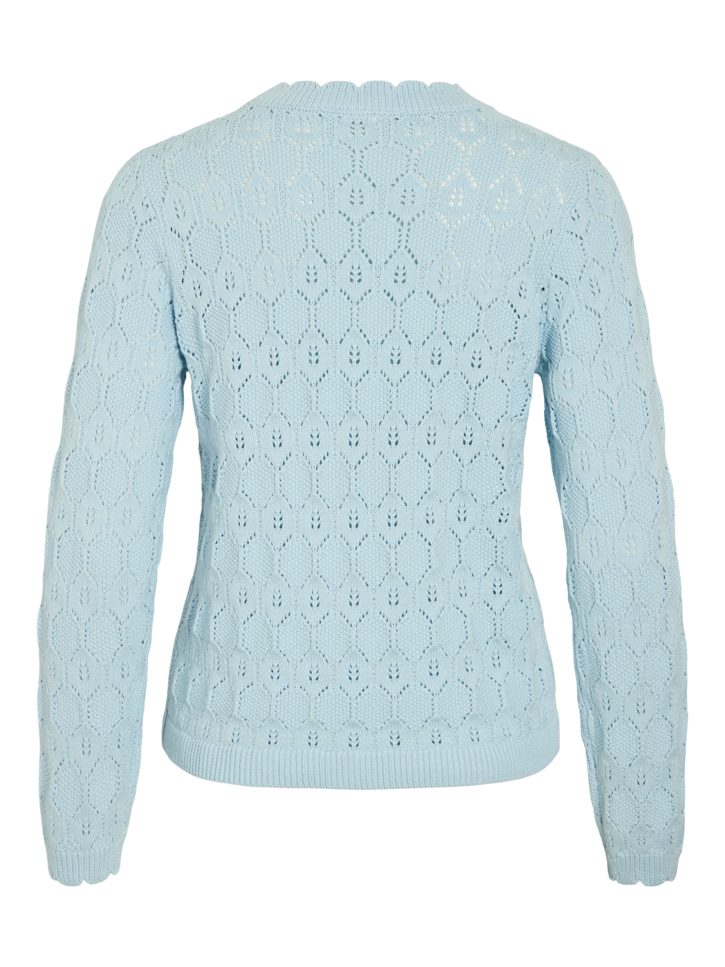 Vila Rundhalspullover »VILOWEN L/S POINTELLE KNIT TOP/PB«