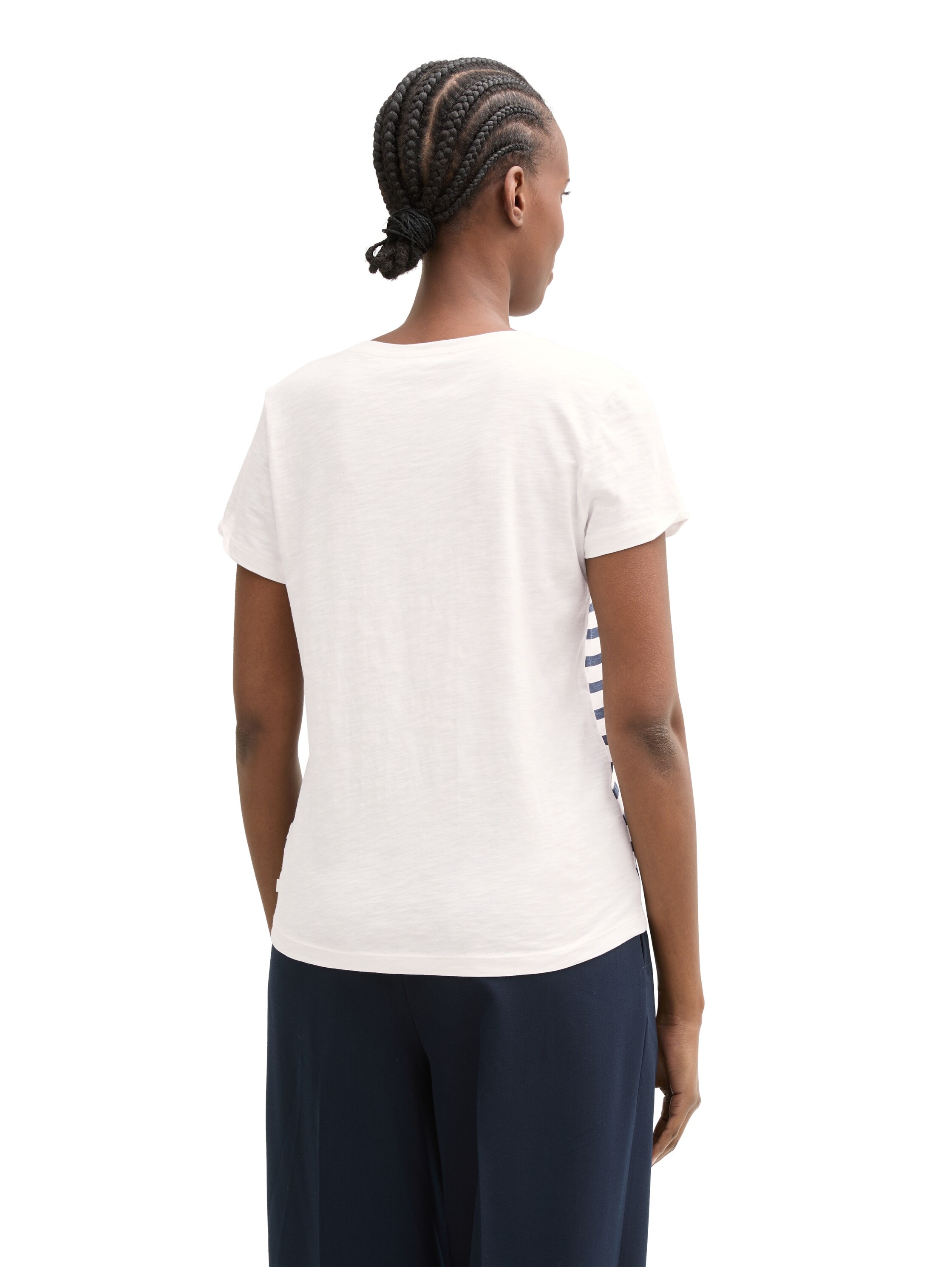 TOM TAILOR Denim T-Shirt, mit Streifen Muster