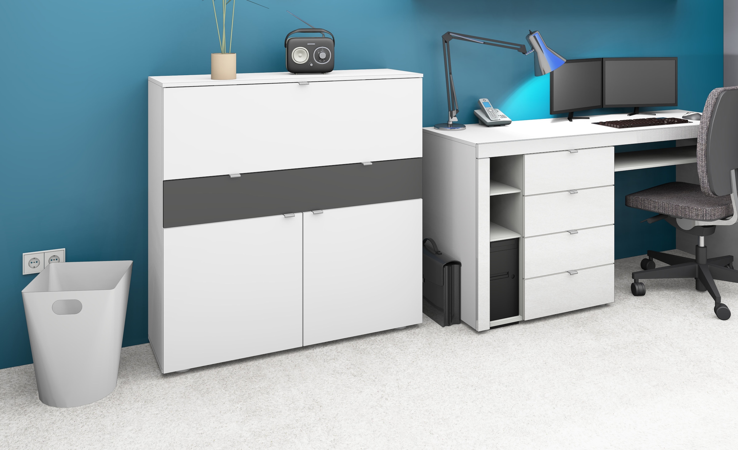 borchardt Möbel Sekretär »Dolly«, platzsparend, Home-Office-Schreibtisch, Breite 110 cm, Made in Germany