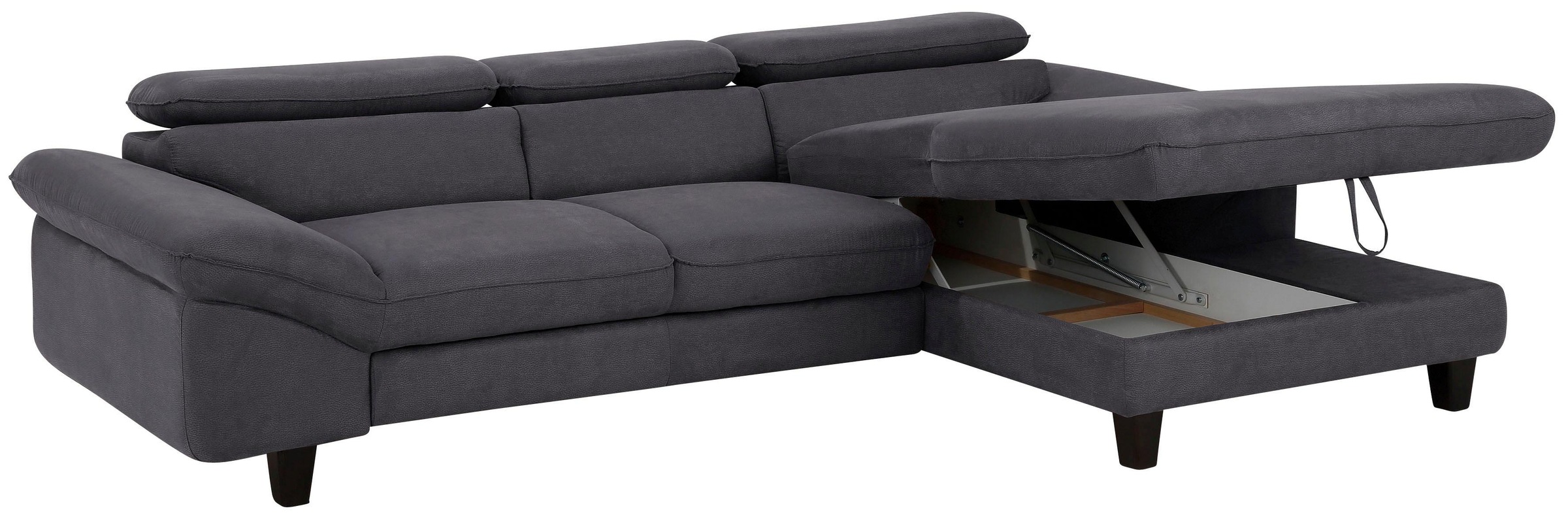 Home affaire Ecksofa »Pilot L-Form«, mit Kopfteilverstellung, wahlweise mit Bettfunktion & Bettkasten