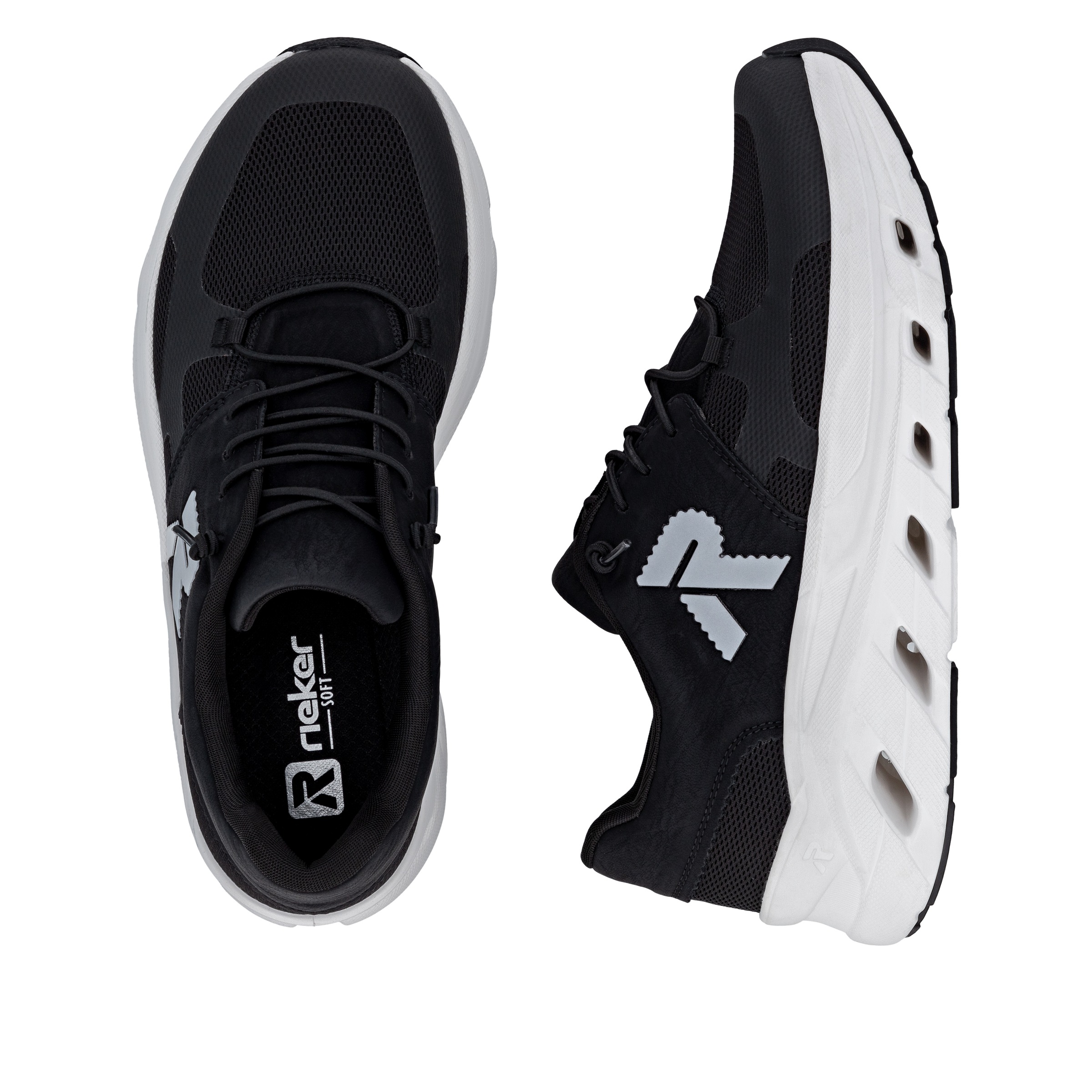 RIEKER Sport Slip-On Sneaker, Freizeitsneaker, Halbschuh, Schlupfschuh mit gepolstertem Schaftrand