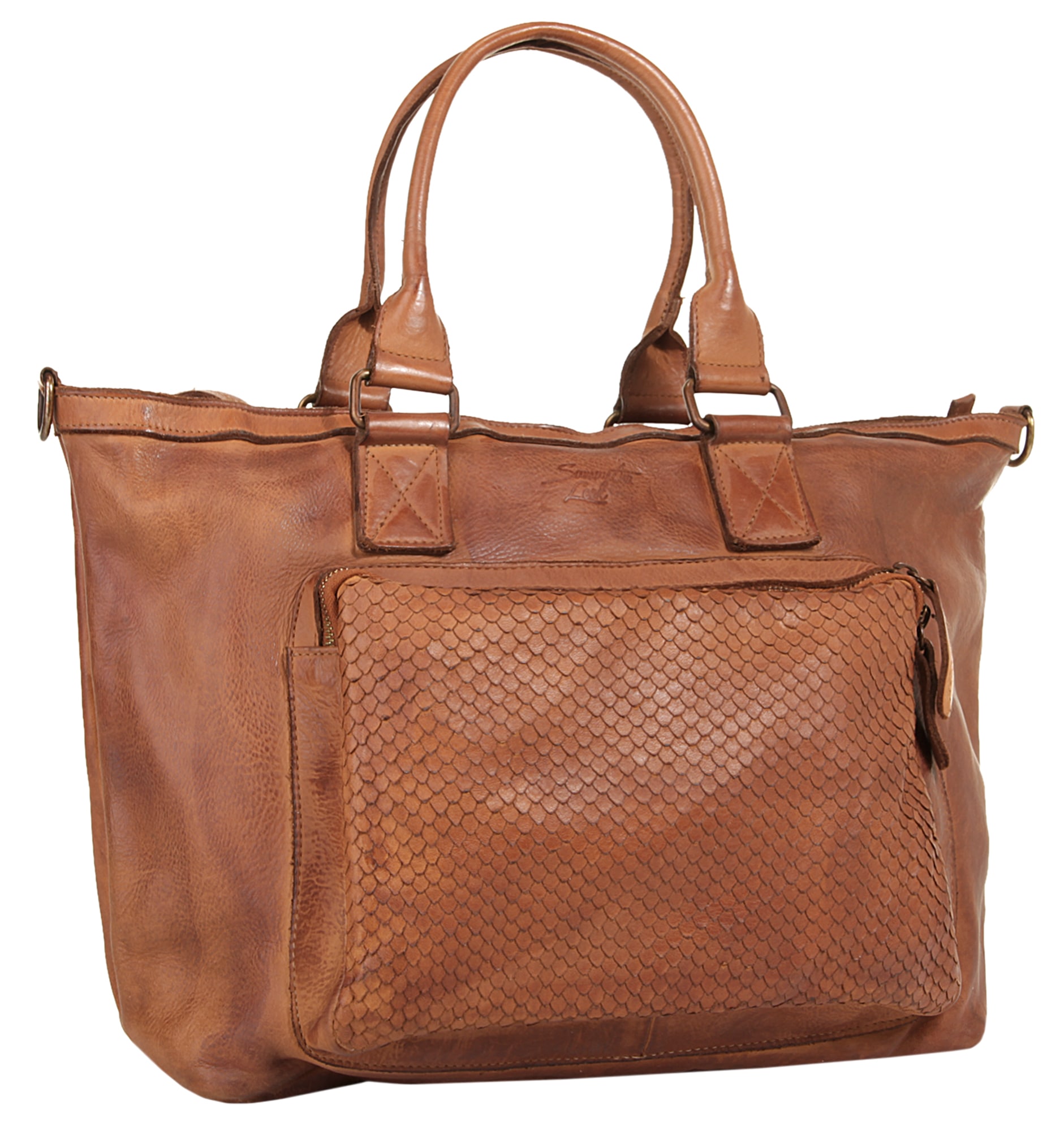 Samantha Look Shopper, echt Leder, Made in Italy