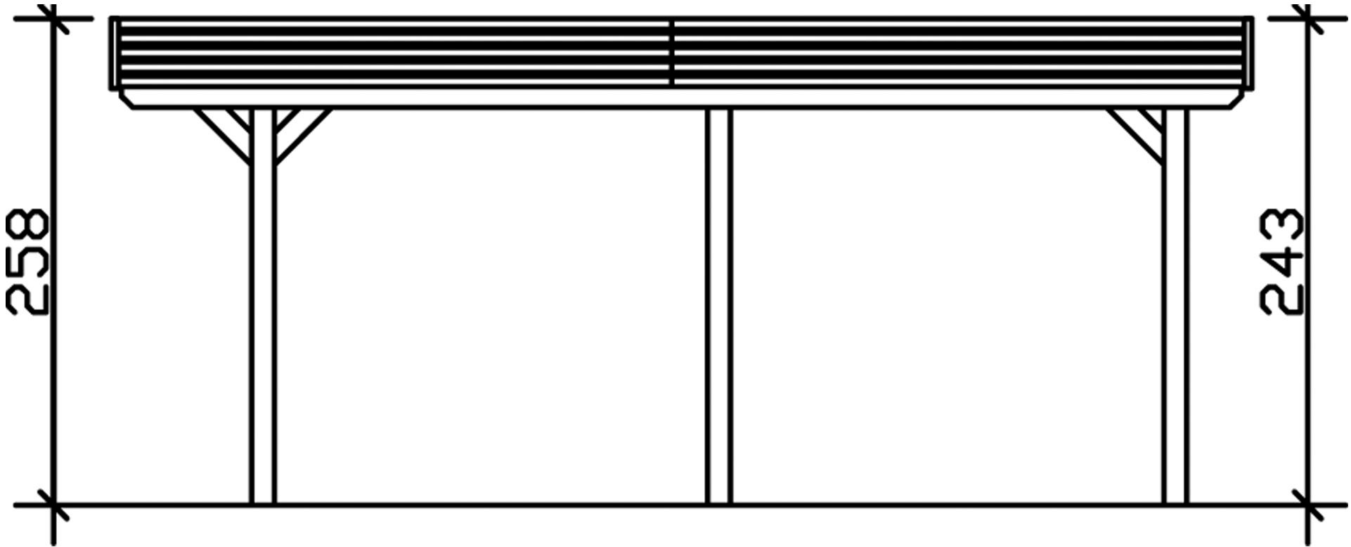 Skanholz Doppelcarport »Spessart«, Holz, 550 cm, Anthrazit