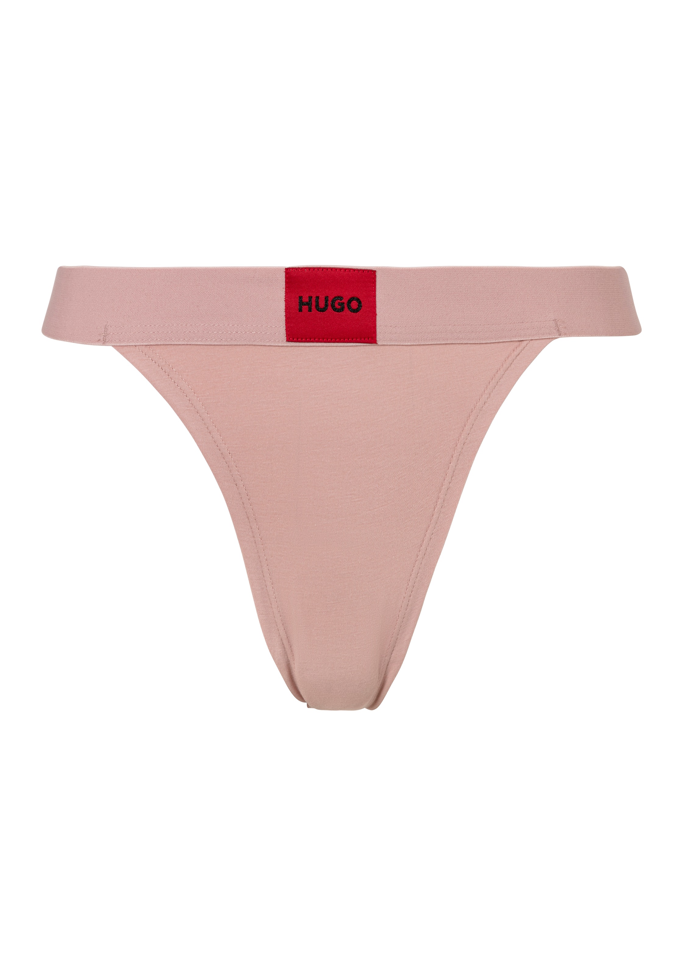 HUGO Underwear String "RED LABEL", mit Logo auf dem elastischen Bund