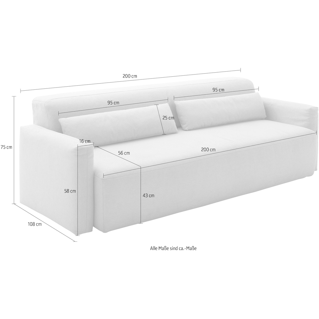 INOSIGN Schlafsofa »Donka Tonnentaschenfederkern, belastbar bis 270kg«