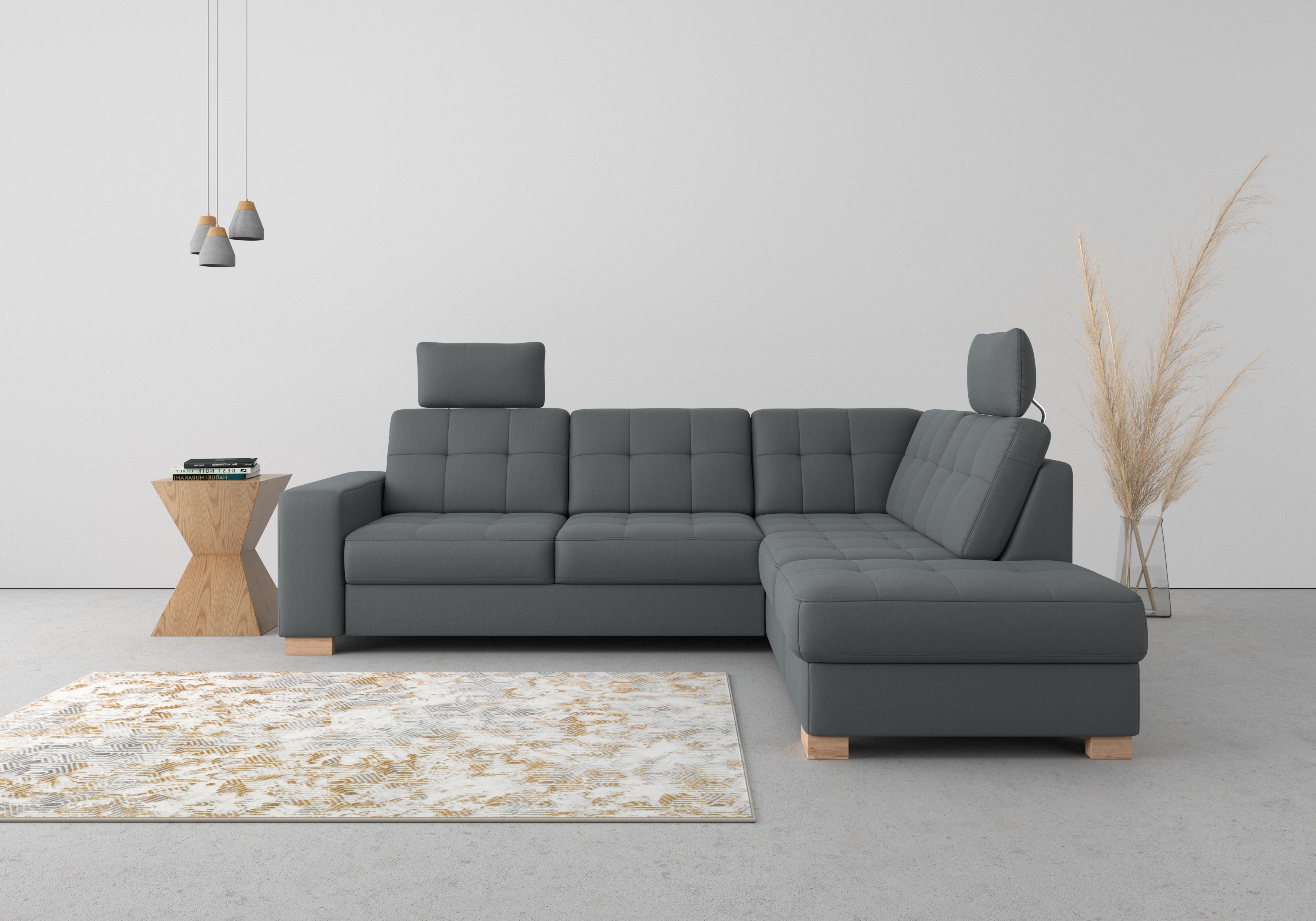 sit&more Ecksofa "Quincy L-Form" wahlweise mit Schlaffunktion und Bettkasten