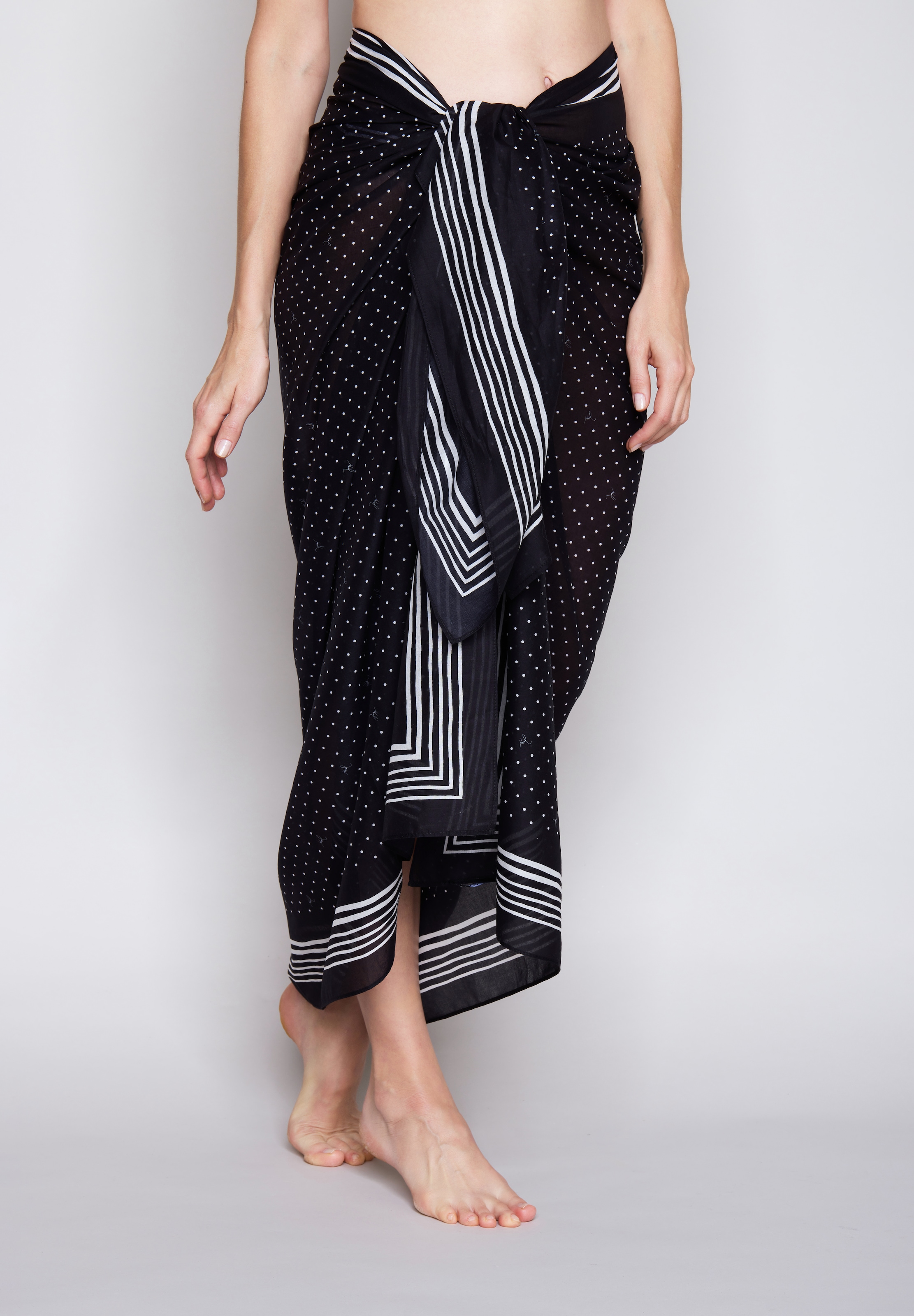 JOOP! Pareo mit Punkten und Streifen zum Binden