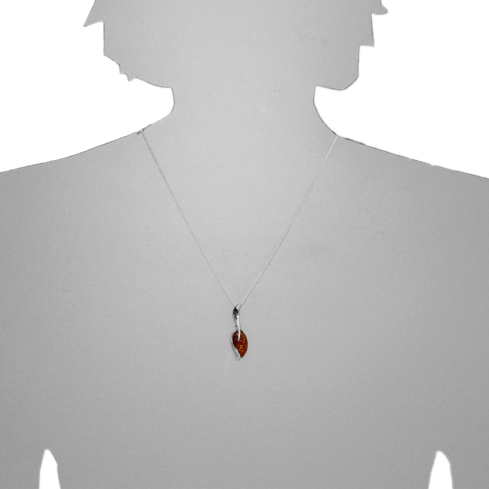 OSTSEE-SCHMUCK Kettenanhänger »- Elida - Silber 925/000 - Bernstein«
