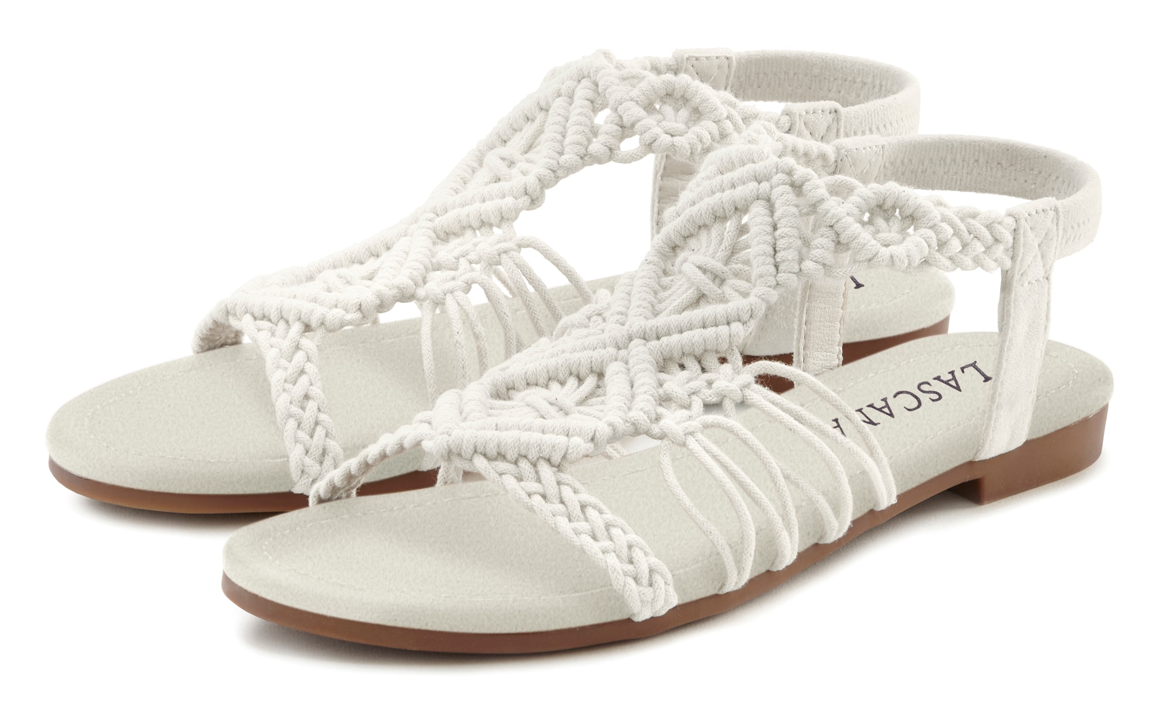 LASCANA Sandalai basutės Sommerschuh su elasti...