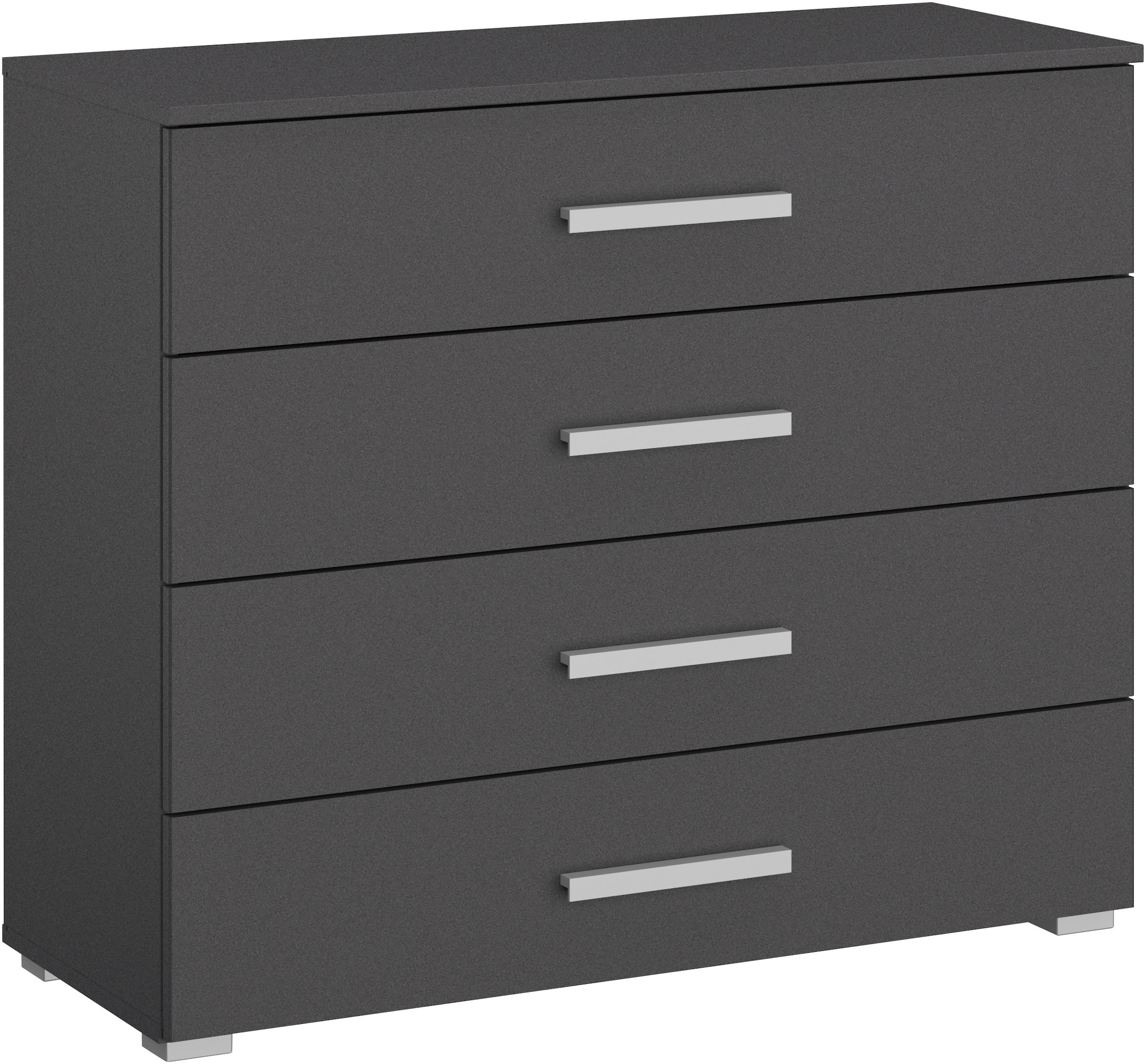 rauch "Sideboard Kommode Schubkastenkommode KOLUNA mit Dekorfront" Breite 80 cm mit moderner Dekorfront, vier große und geräumige Schubladen mit viel Stauraum MADE IN GERMANY