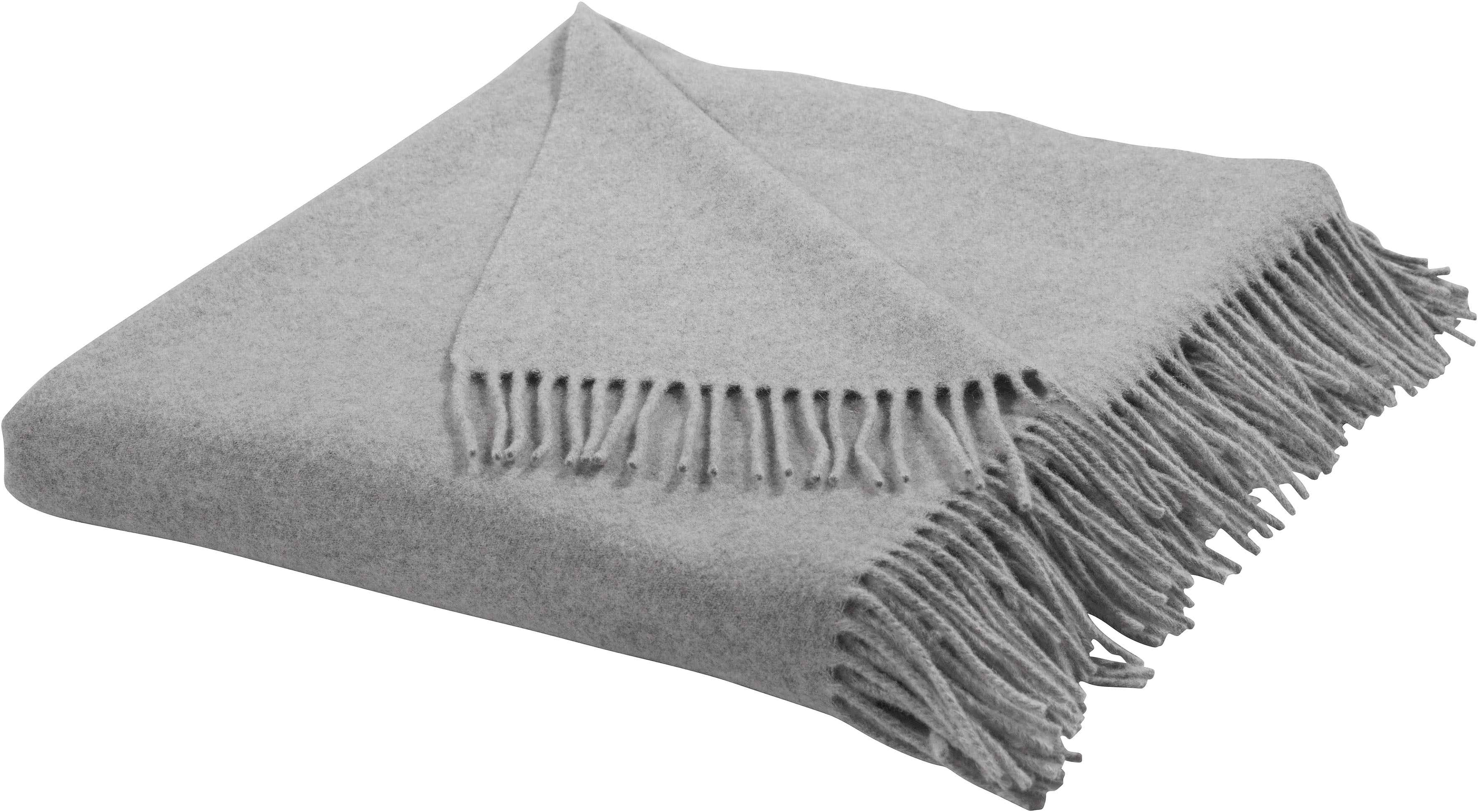 OTTO home Plaid "Mila" aus 100% Schurwolle, Kuscheldecke