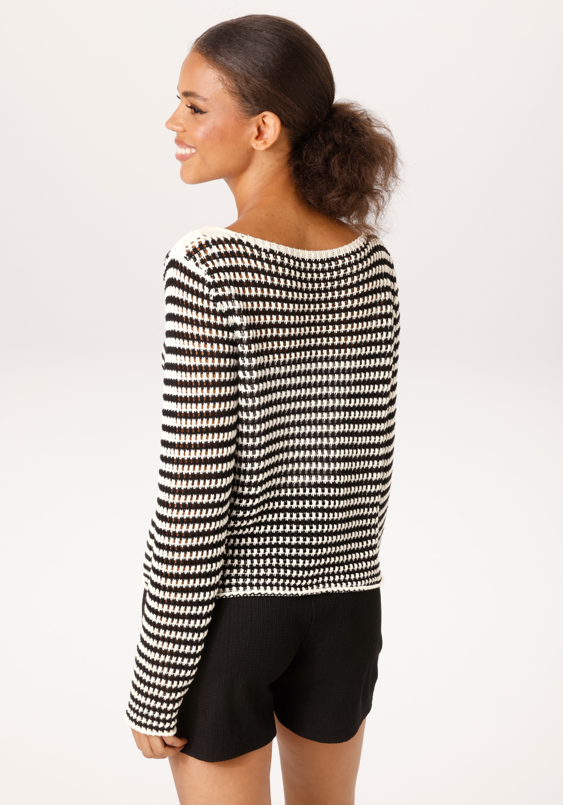 Aniston CASUAL Strickpullover mit Lochmuster in Häkel-Optik - NEUE KOLLEKTION