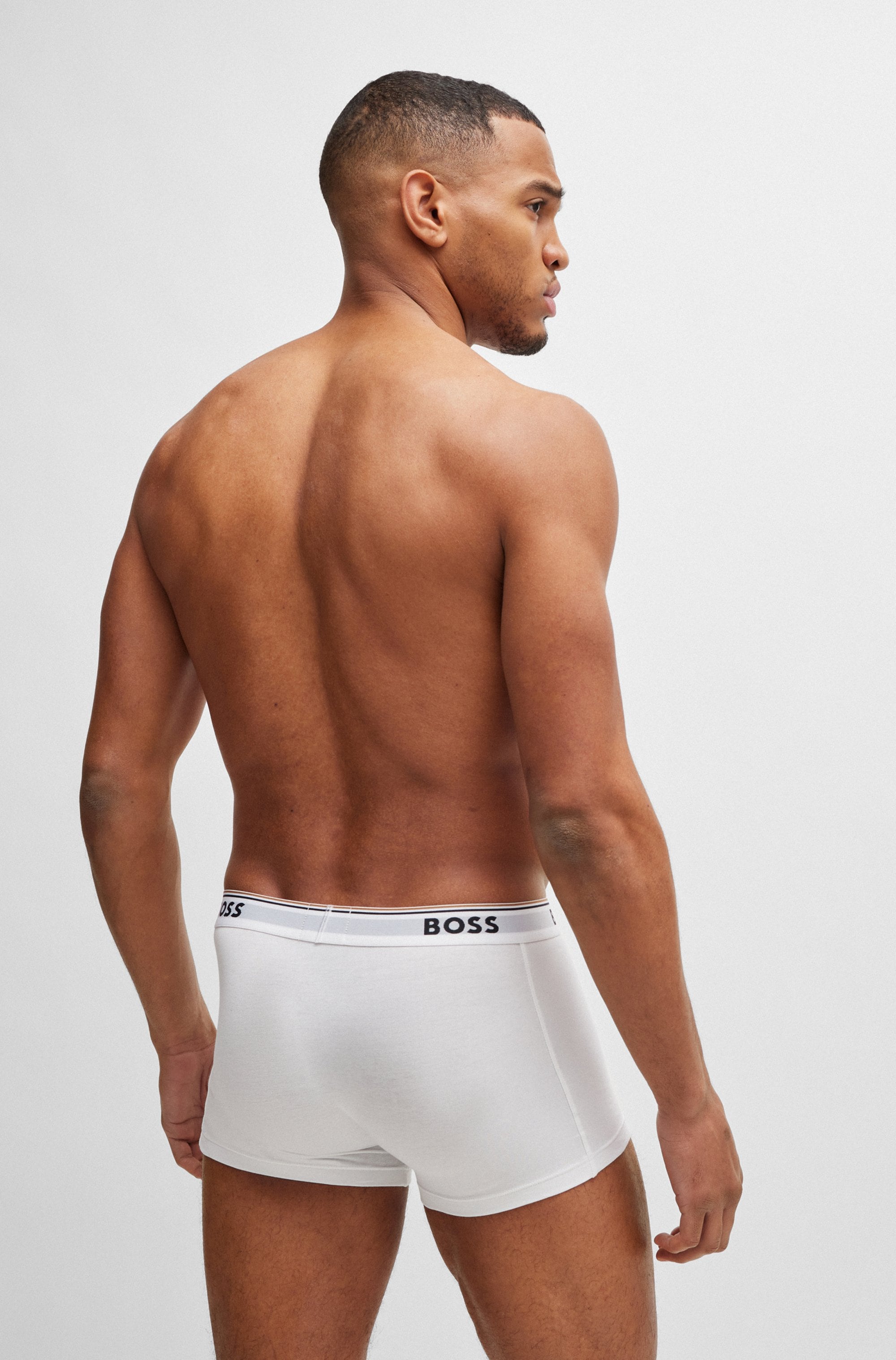 BOSS Boxer, (Packung, 3 St., 3er-Pack), mit BOSS Schriftzug auf dem Bund