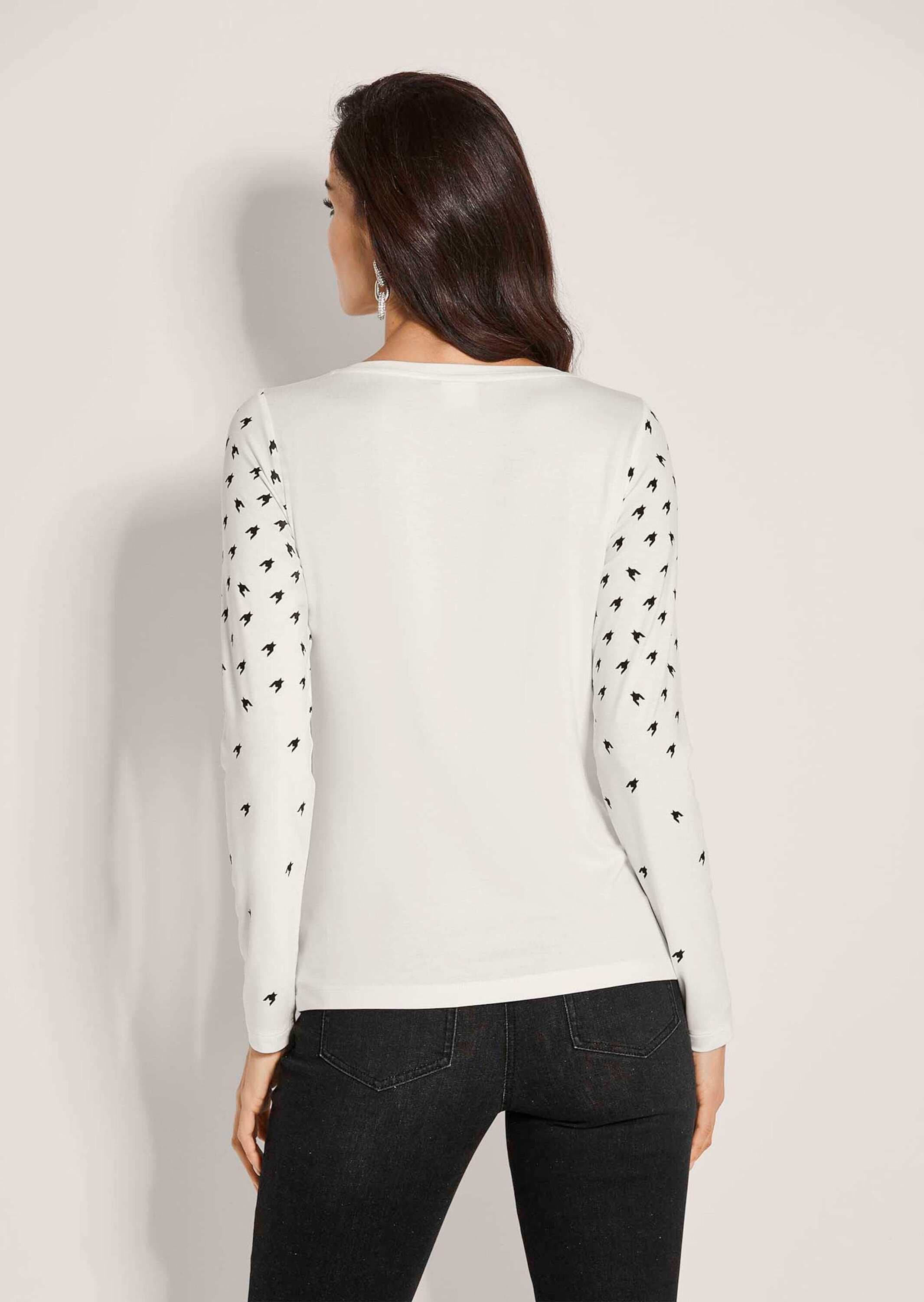 MADELEINE Langarmshirt »Shirt Langarmshirt mit Strass & Hahnentritt«