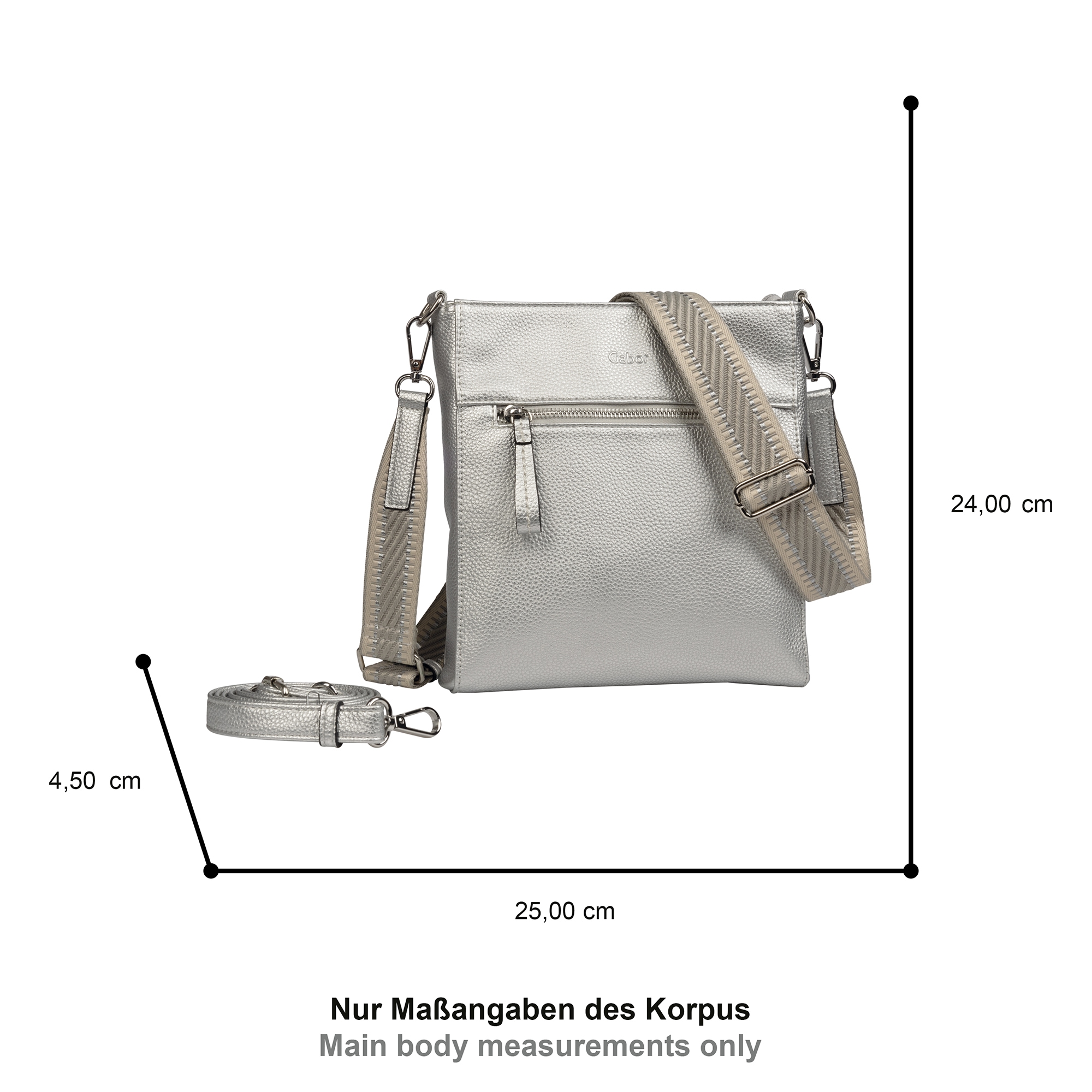 Gabor Umhängetasche »Silena« hochwertig gewebte Gurtband und ein filigranes Logo