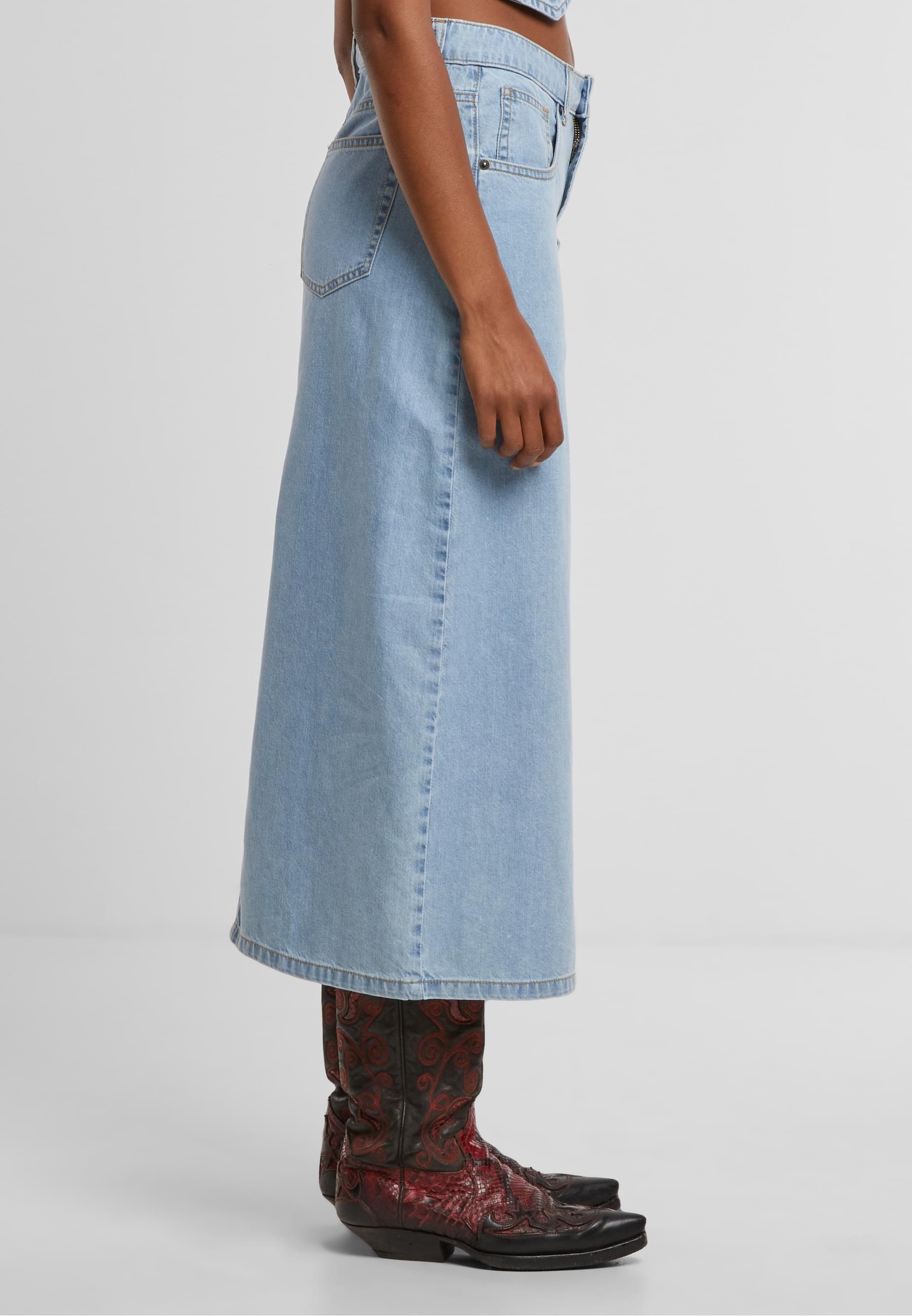URBAN CLASSICS Sommerrock »Urban Classics Ladies Soft Denim Midi Skirt«, (1 tlg.)
