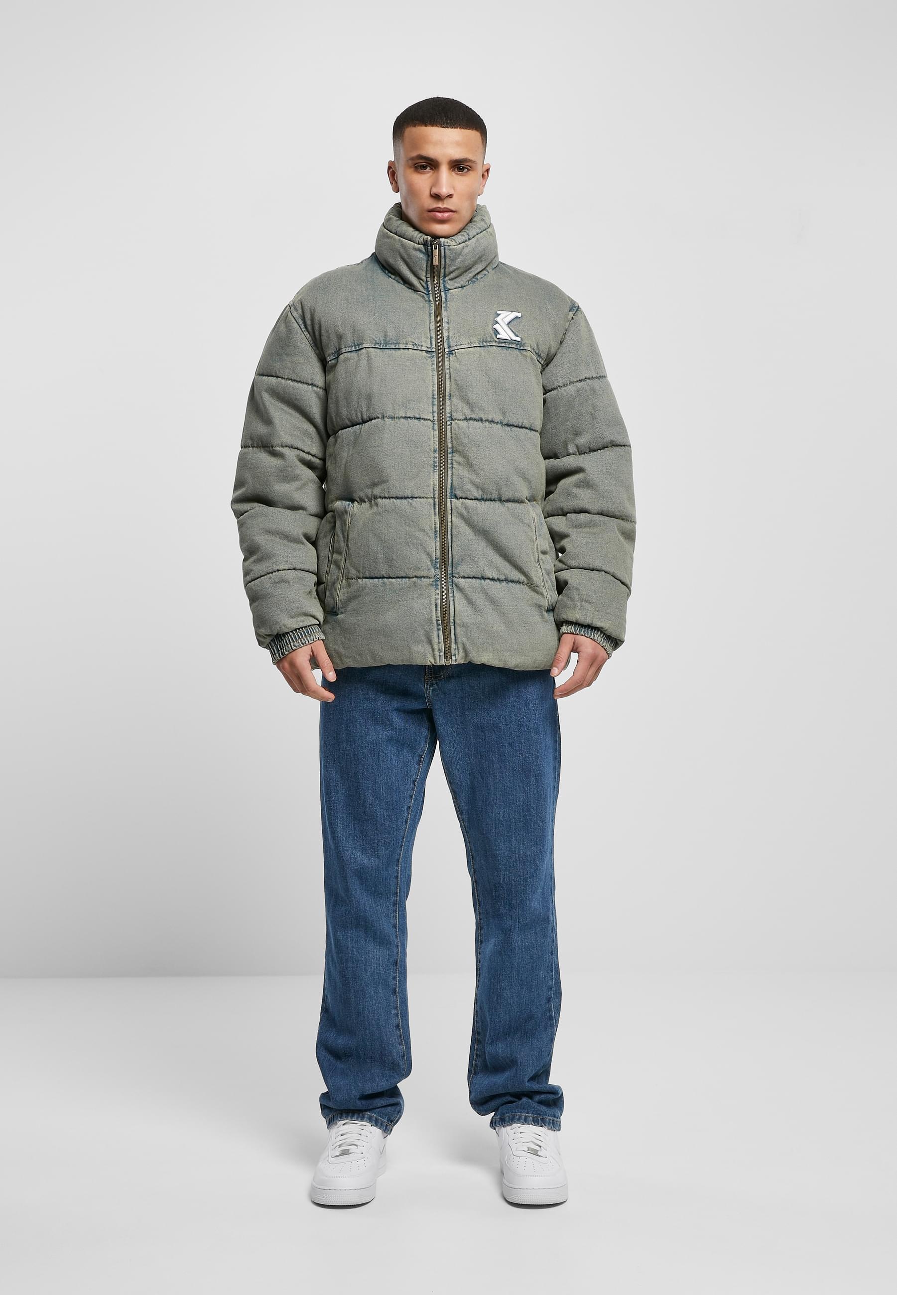 Karl Kani Winterjacke »Karl Kani Herren KM224-019-1 KK OG Denim Puffer Jacket«, (1 St.), ohne Kapuze
