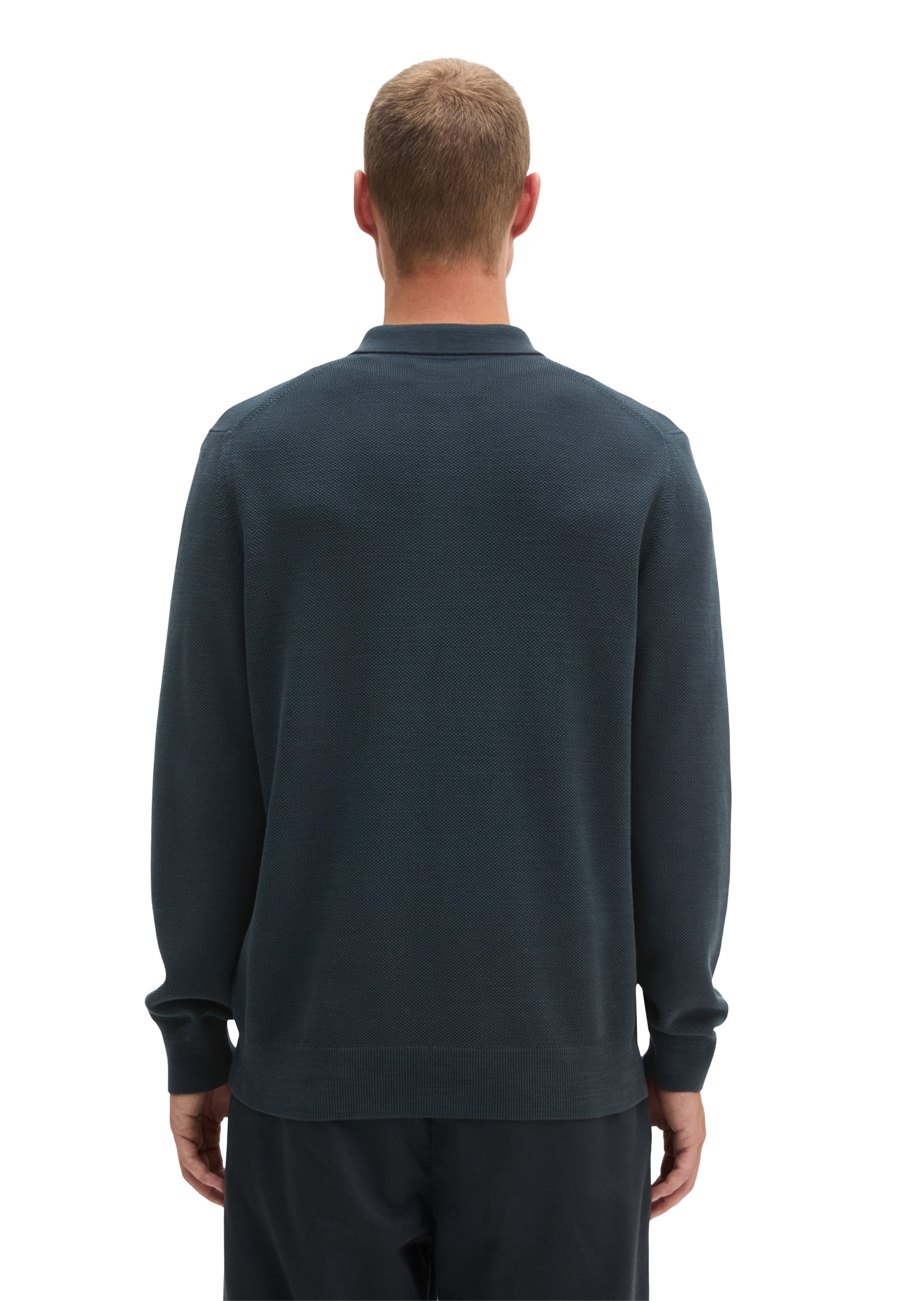 Marc O'Polo Langarm-Poloshirt »aus reiner Bio-Baumwolle«