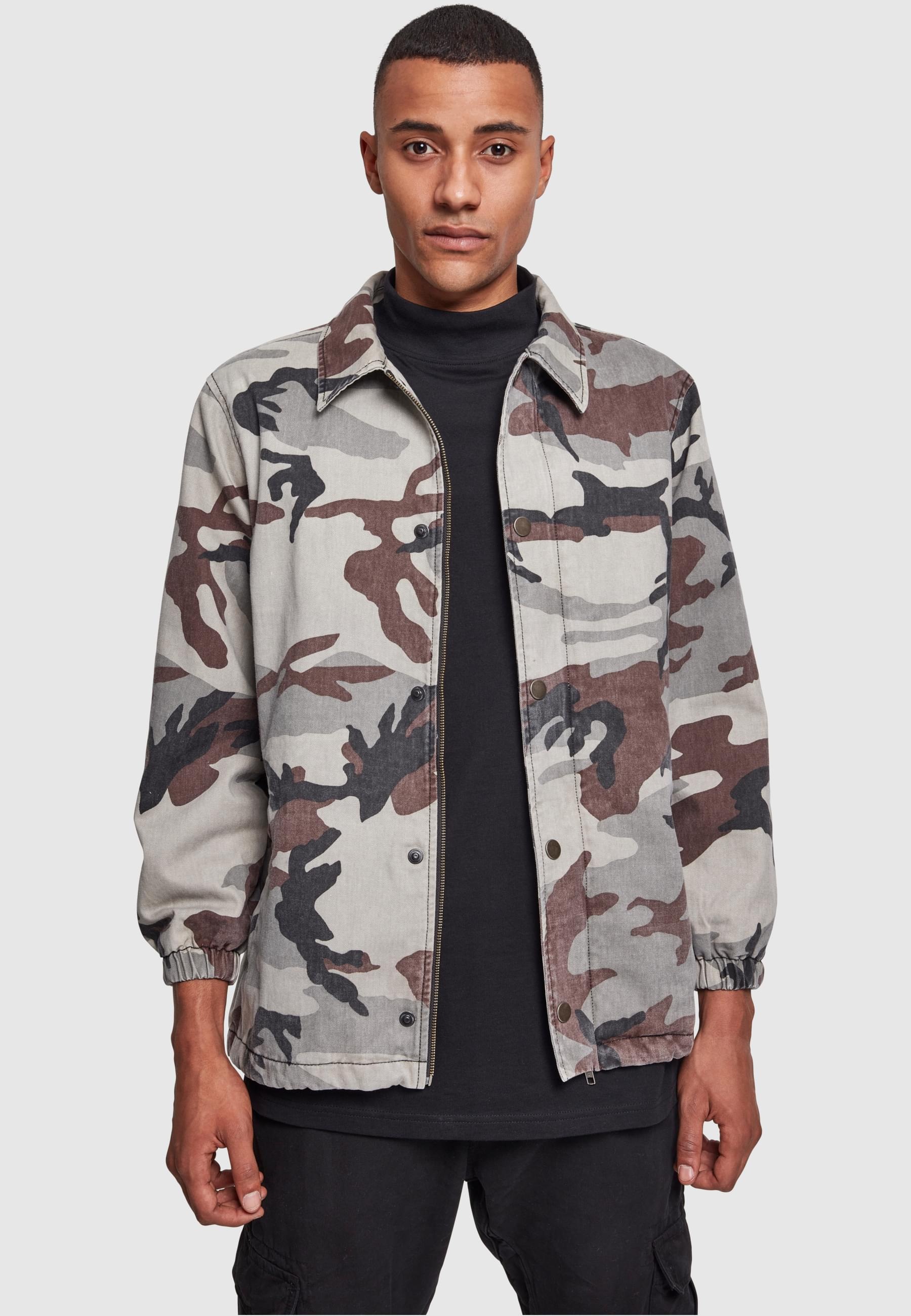 URBAN CLASSICS Allwetterjacke »Urban Classics Herren Camo Cotton Coach Jacket«, (1 St.), ohne Kapuze