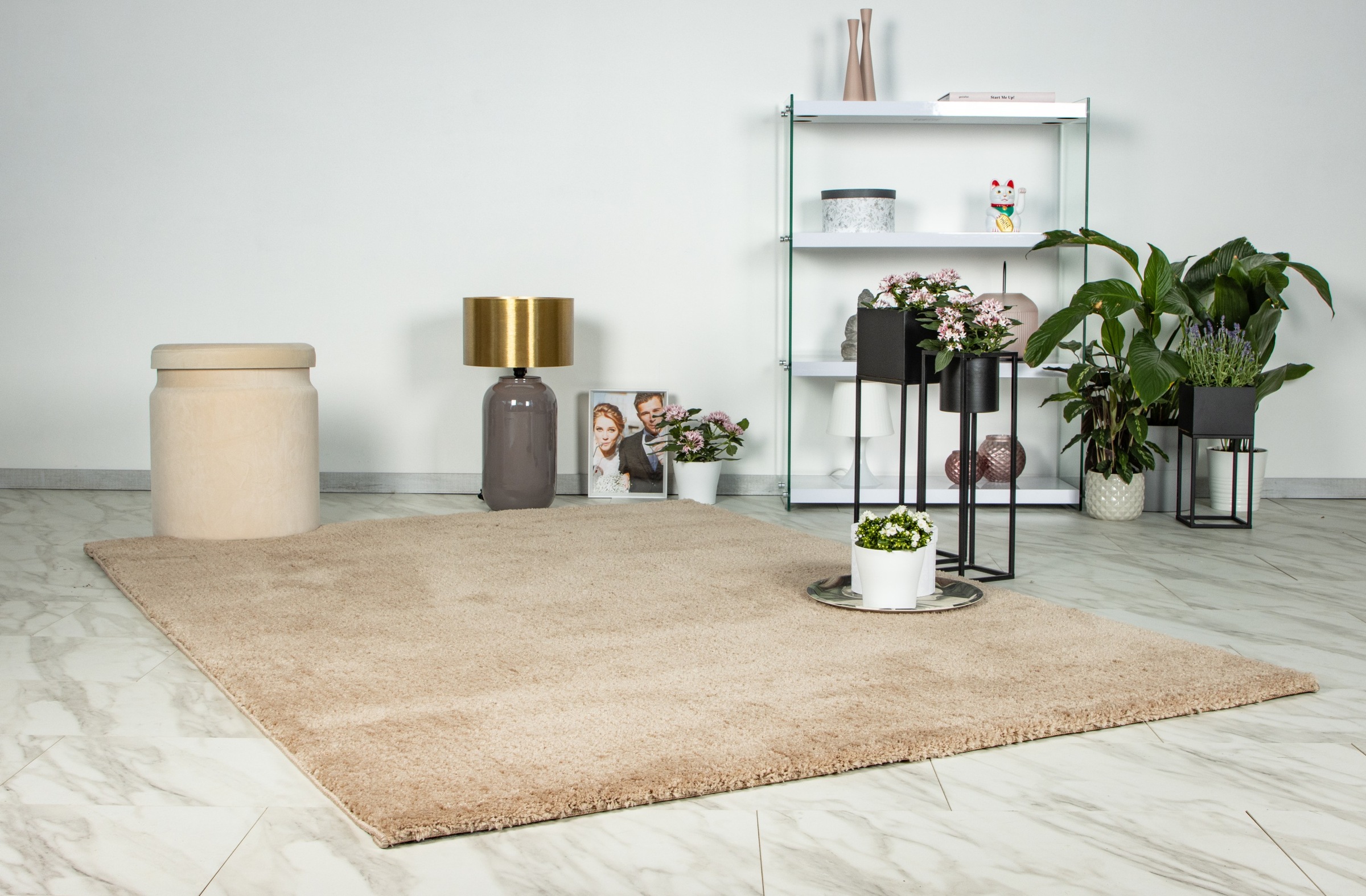 Kayoom Teppich "Tresor 525" rechteckig 30 mm Höhe Hochflor, Langflor, uni, günstig online kaufen