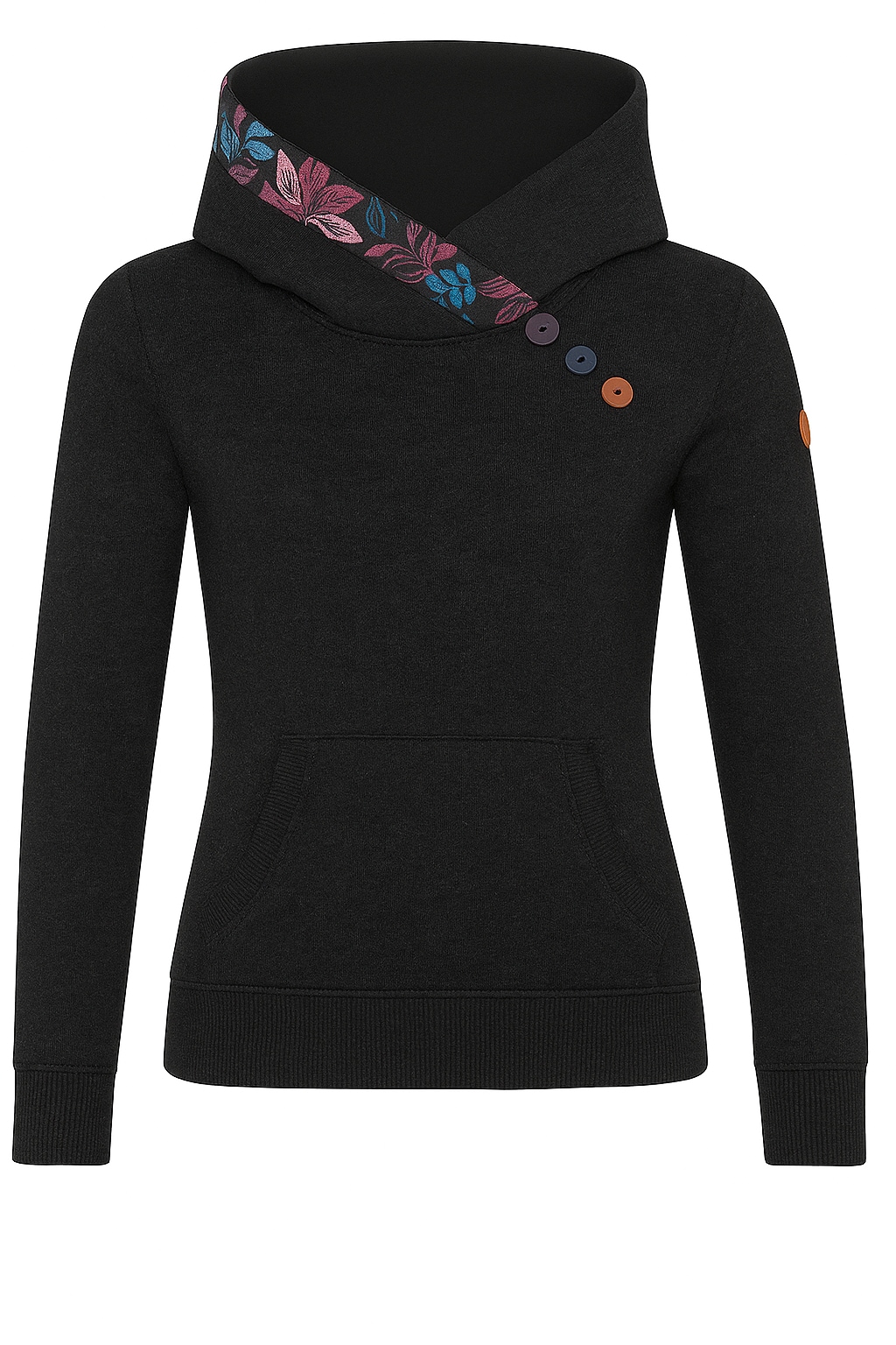 Ragwear Sweatshirt "ANGELLIKA FLOWERS O", mit asymmetrischem Schalkragen günstig online kaufen