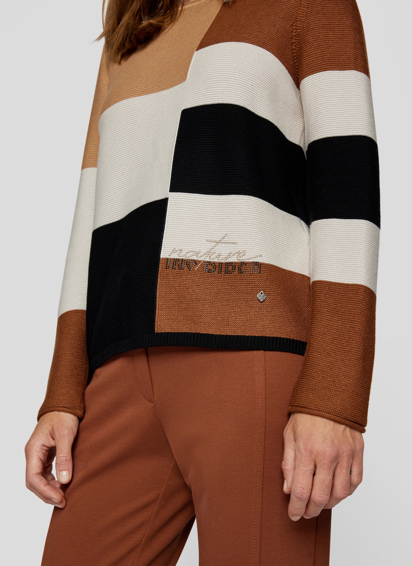 Rabe Strickpullover, mit Colorblocking-Muster