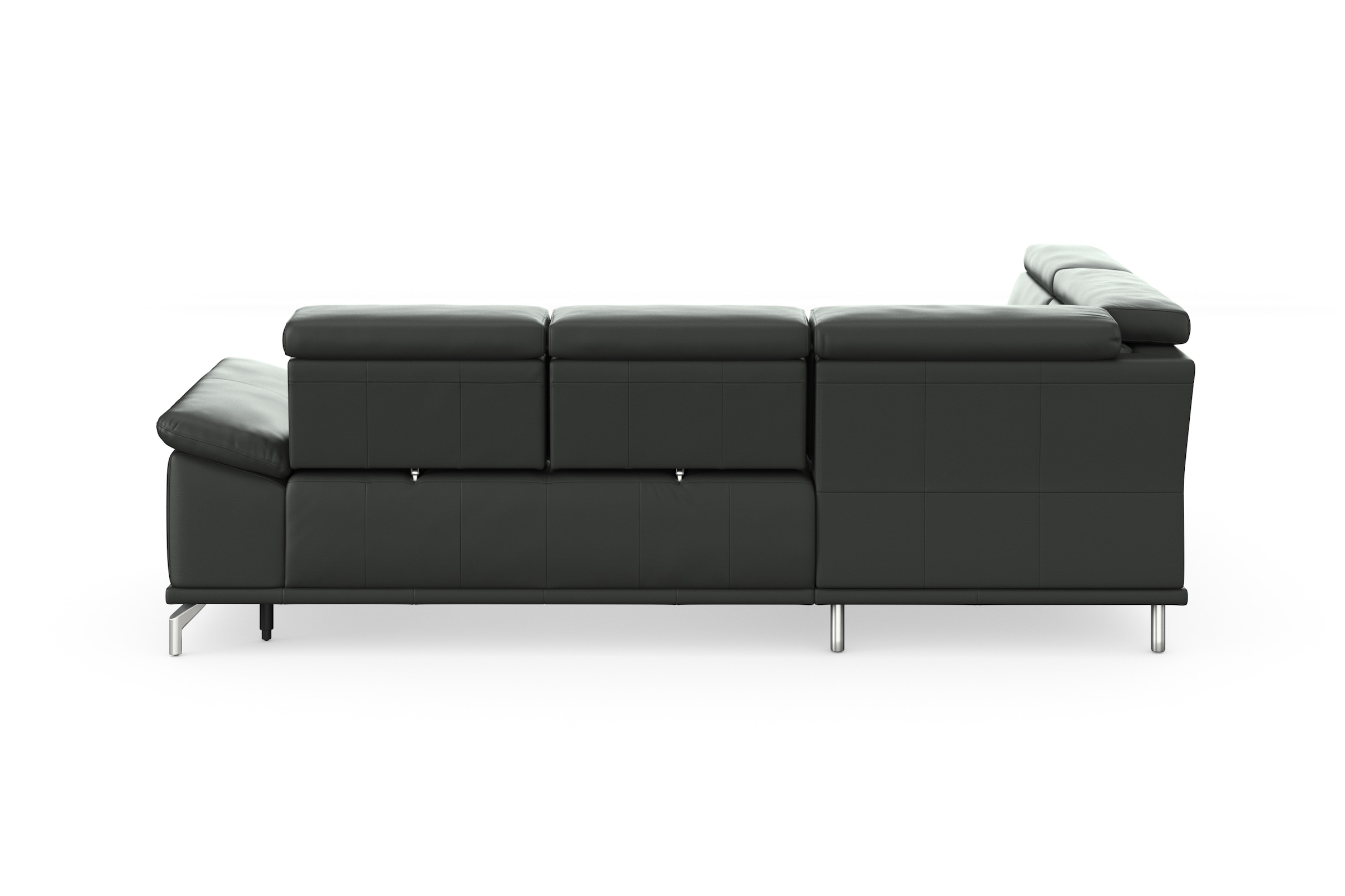 sit&more Ecksofa »Cabrio L-Form, mit Sitztiefenverstellung, Arm- und Kopfteilverstellung«, 3 Nierenkissen, Federkern, optional Bettfunktion und Stauraum