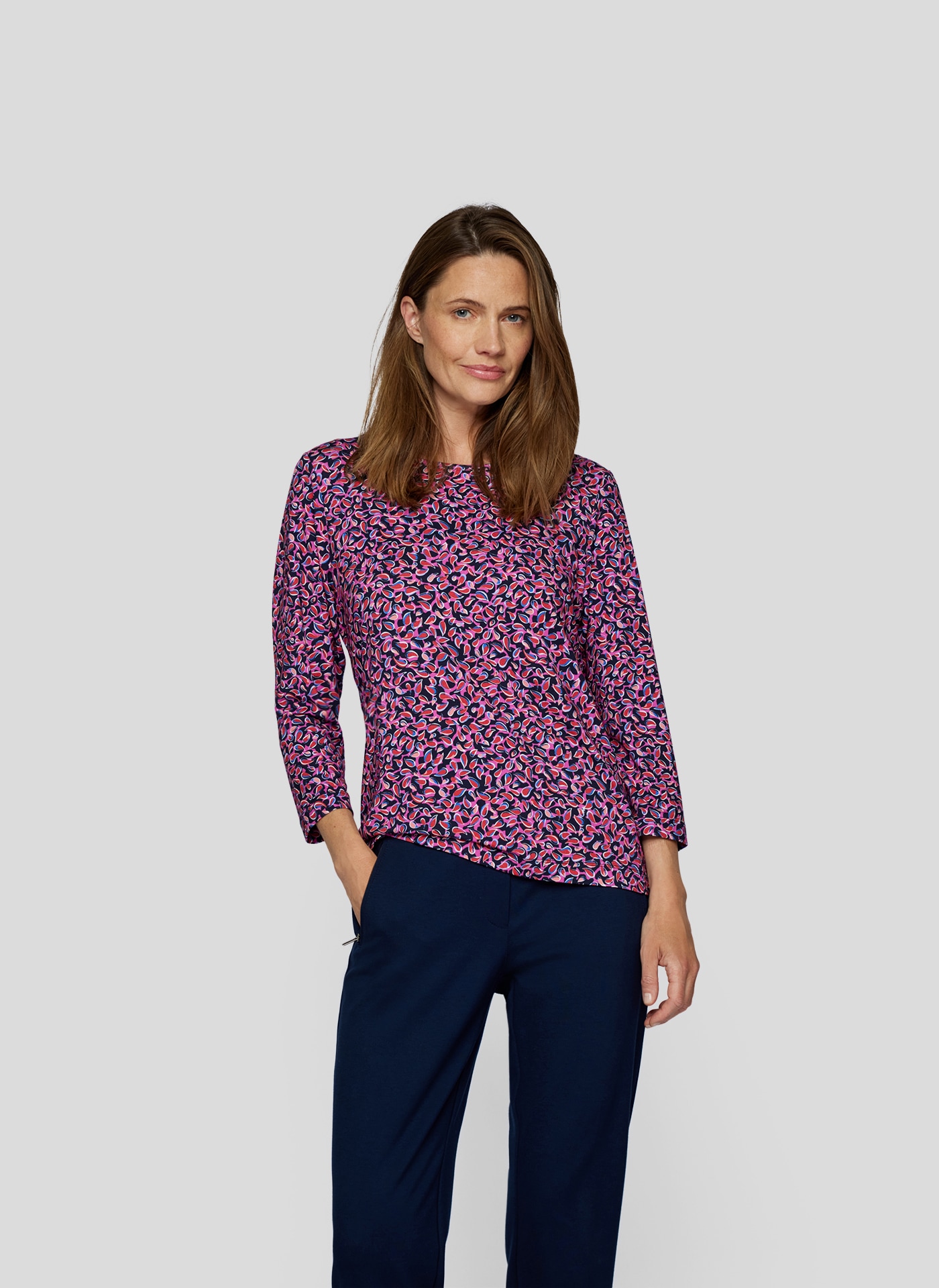 Print-Shirt »RABE Elegantes Shirt mit farbenfrohem Blätter-Design«