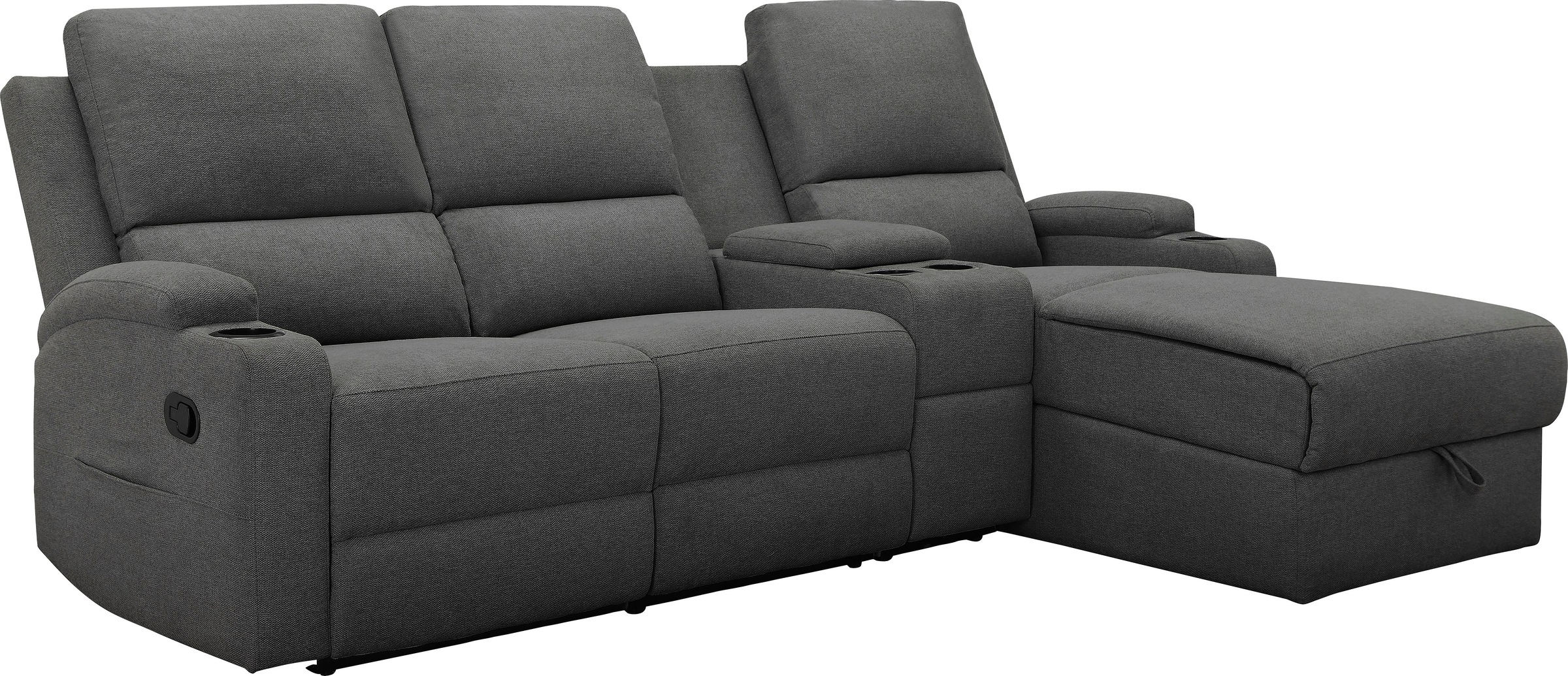 Home affaire Ecksofa »Napori Multimediasofa, 3er Kinosessel XXL, L-Form,«, Kinosofa mit Relaxfunktion, Getränkehalter, Staufach und Staukasten