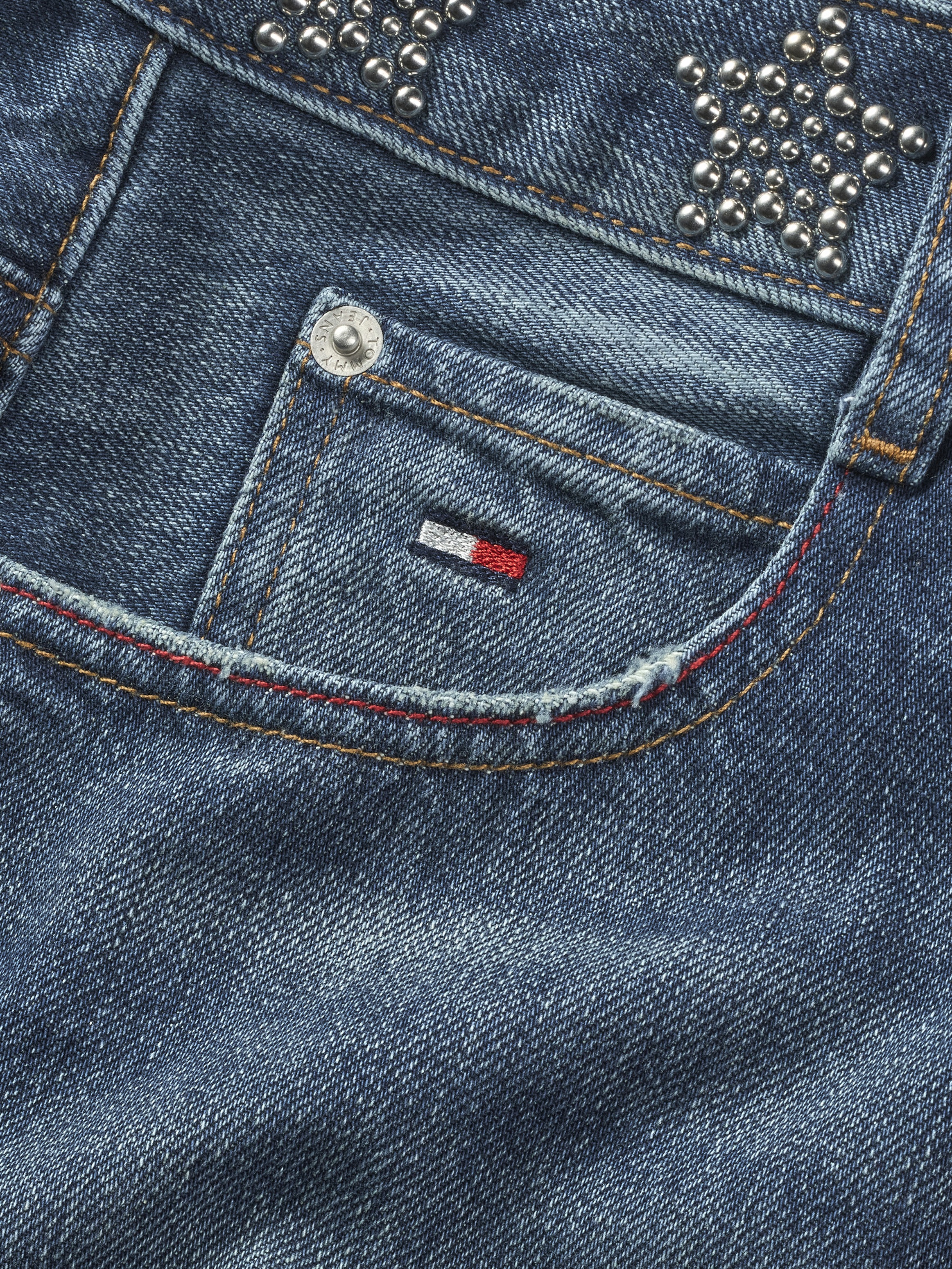 Tommy Jeans Jeansrock »STUDDED DENIM MINI SKIRT AI9057«, mit Strass-Details