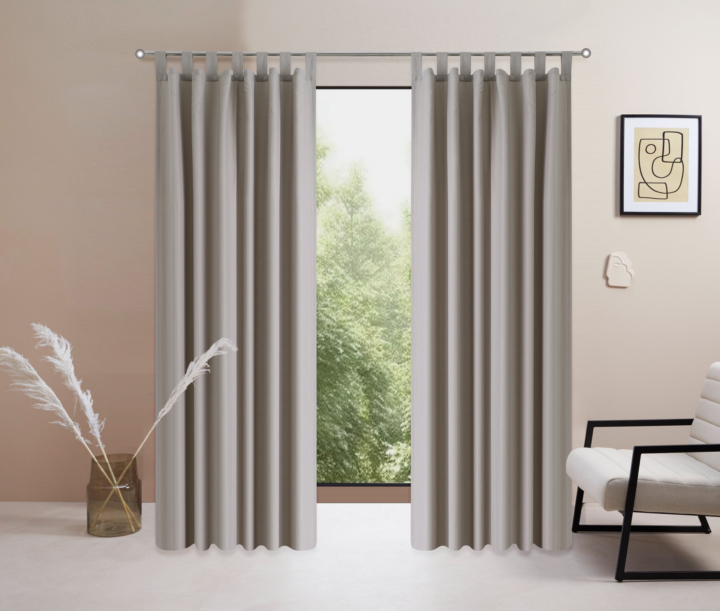 my home Vorhang "Raja" Schlaufen 2 Stk. tlg. 2er-Set, Bestseller, einfarbig günstig online kaufen